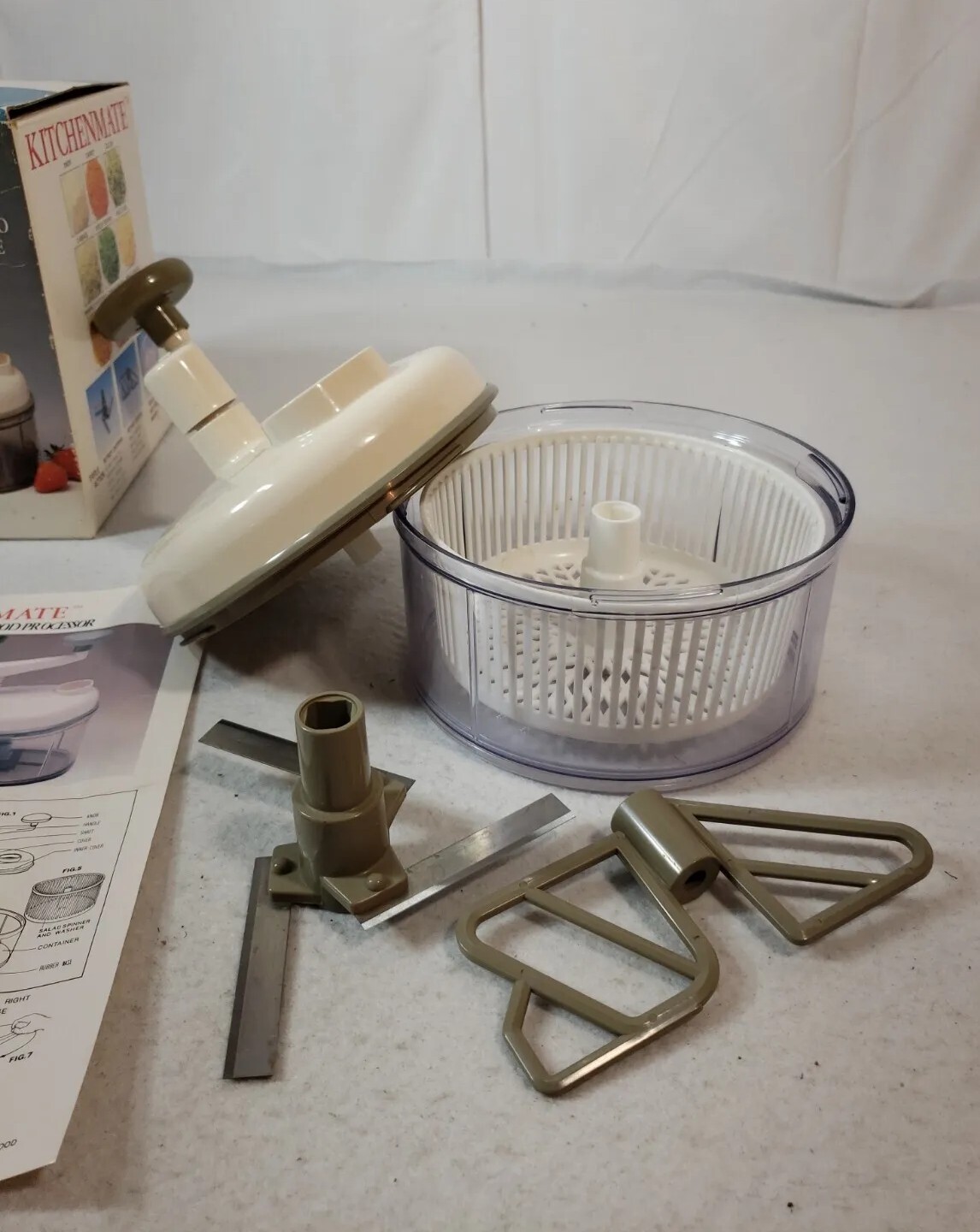 KITCHENMATE Rotary Food Processor: Chopper, Rotary Beater, Salad spinner In BOX