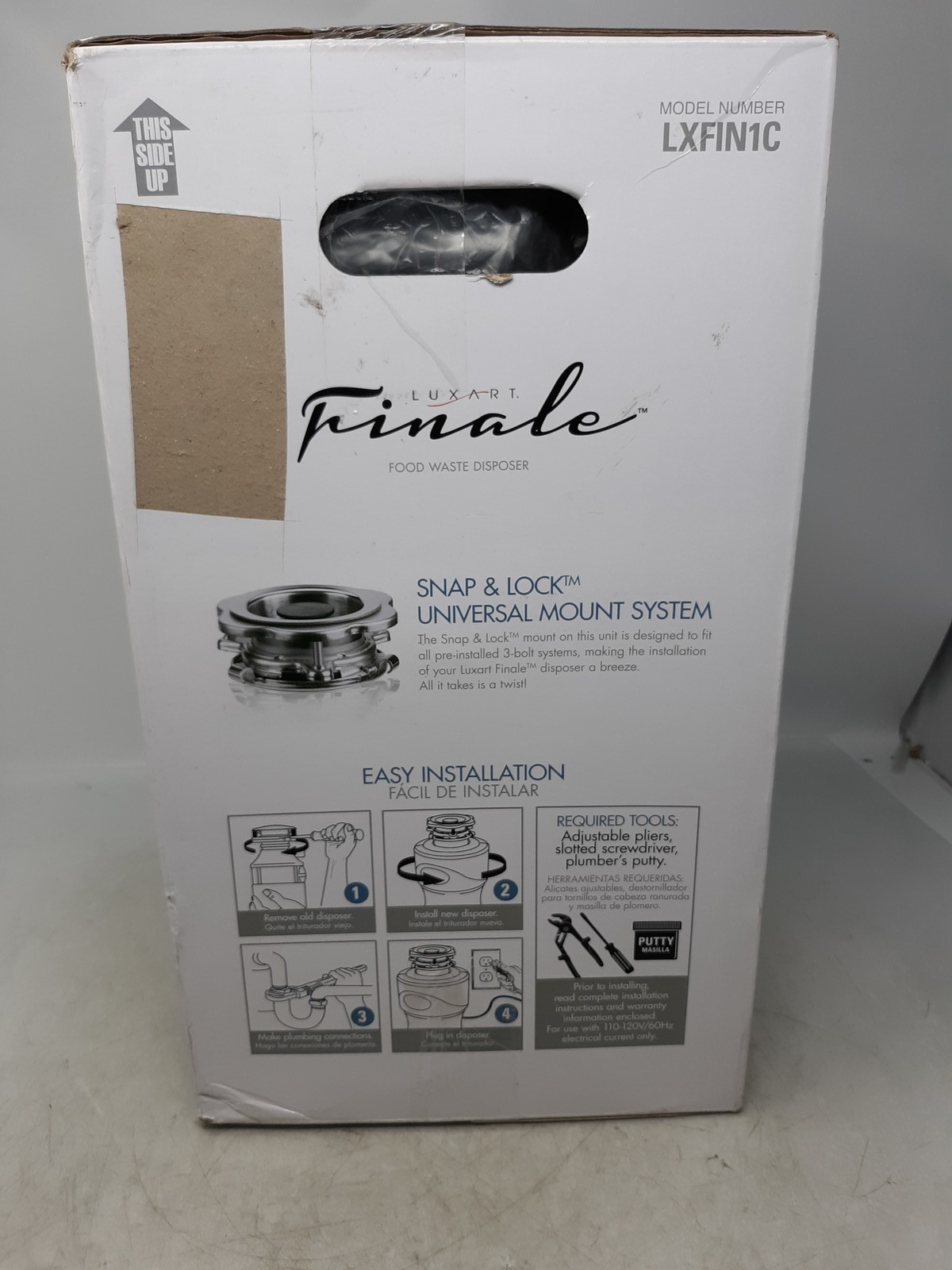Luxart Finale LXFIN1C 1HP Food Waste Disposer Grey