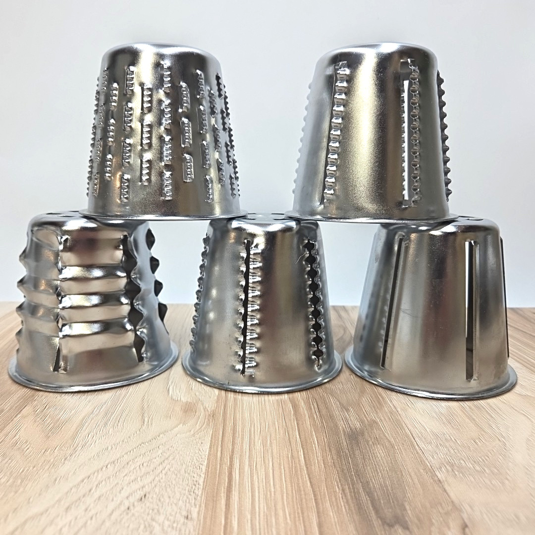 Complete Set Of 5- Food Processor Metal Replacement Cones: 1-5 Fits Salad Master