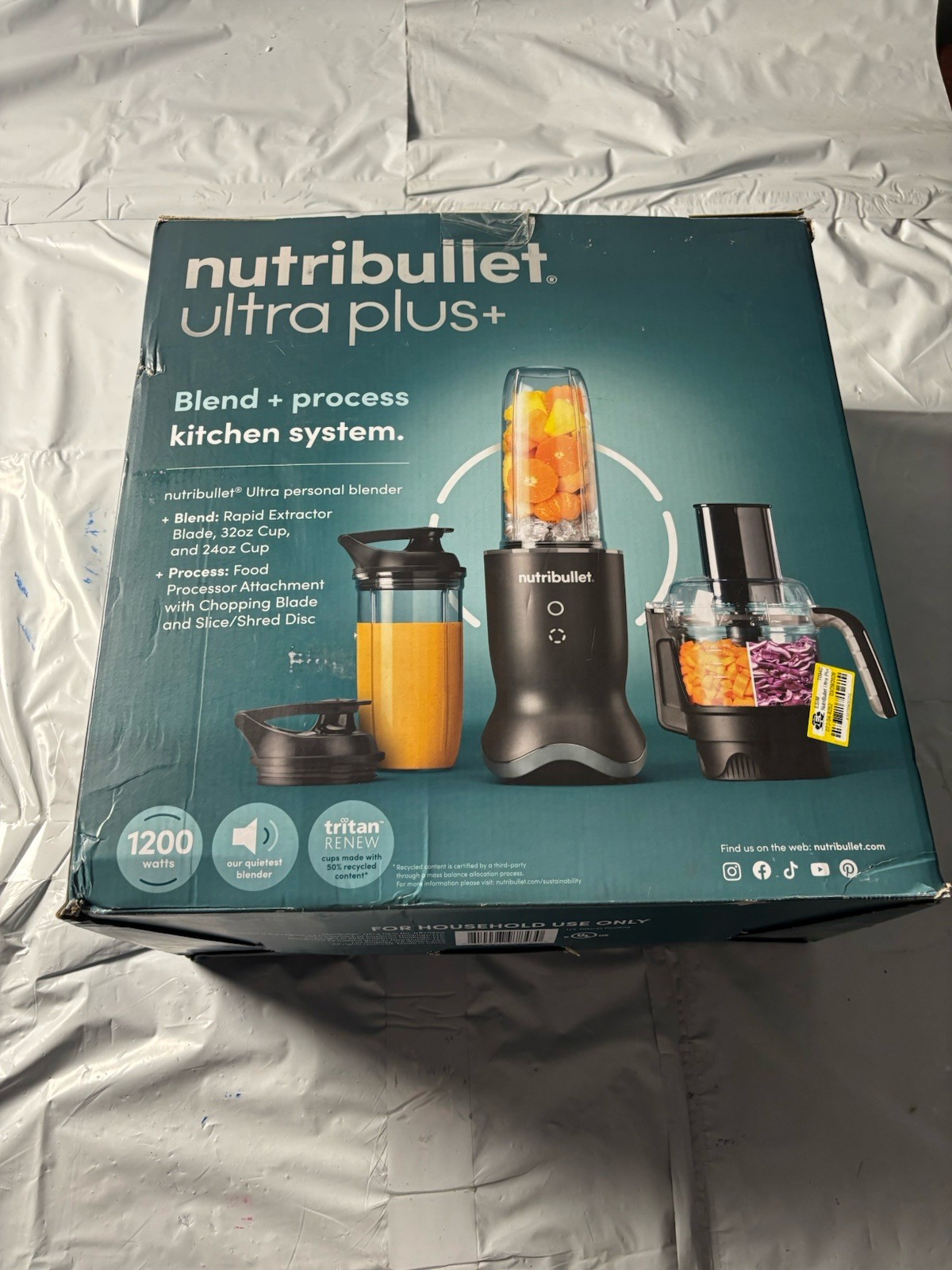NutriBullet Ultra Plus Food Processor 1200W Motor Base with Processor