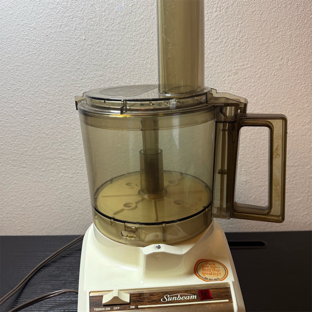 Vintage Sunbeam Le Chef Food Processor Base w/ Bowl Lid Feed Tube Touch