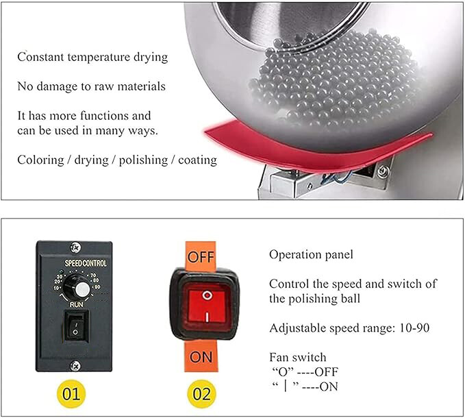 Professional small Nuts sugar peanut Chocolate candy Coating Machine 110V