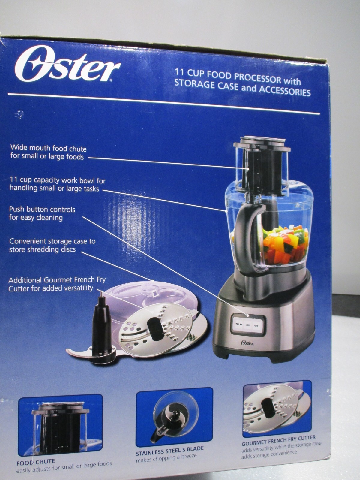 Oster Food Processor 11 Cup Capacity 500 Watt Grey & Accessories FPSTFP4250