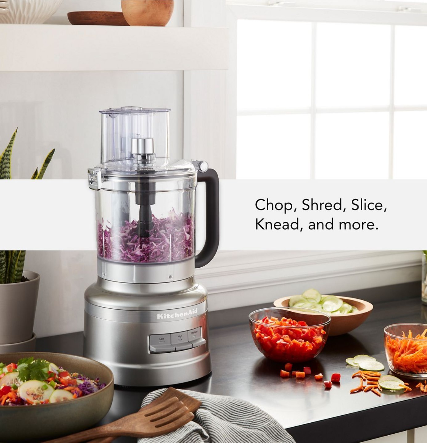KitchenAid® 13-Cup Food Processor with Dicing – Contour Silver