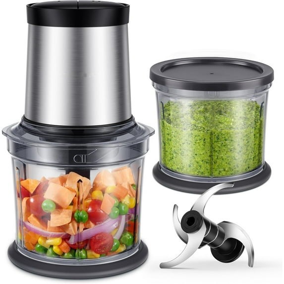 450W Electric Food Vege Chopper 2 speeds Food Processor Kitchen Meat Grinder US