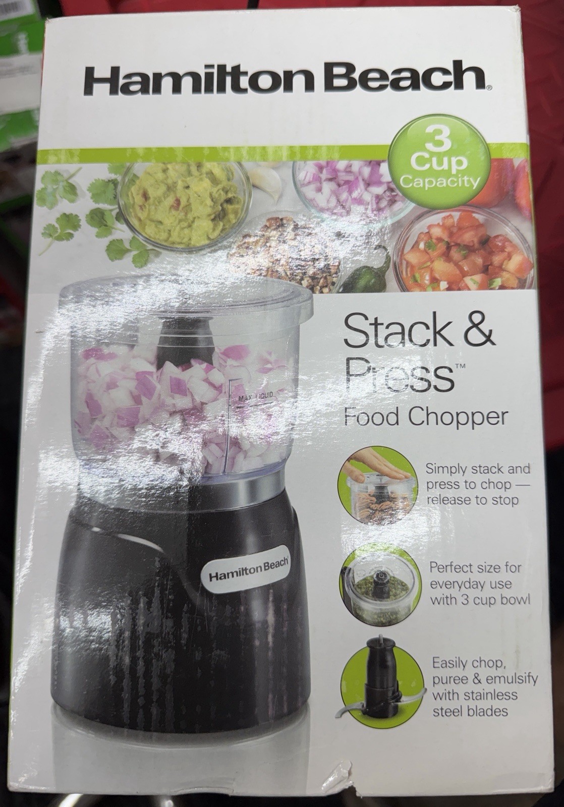 Hamilton Beach Stack & Press 3-Cup Chopper 72850G
