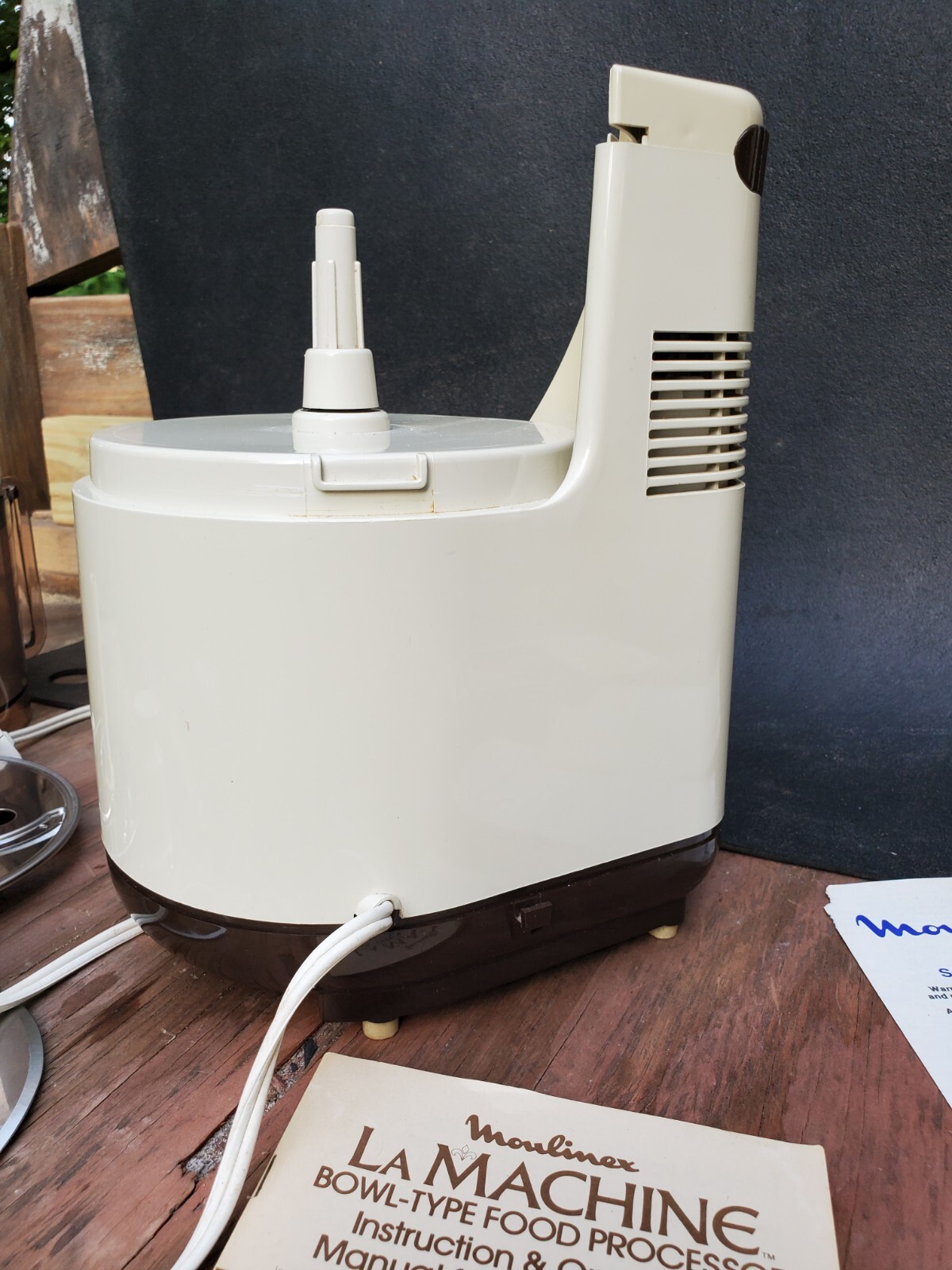 Vintage Moulinex Food Processor La Machine 2 Bowl-Type Slicer LM2 w/ Manual