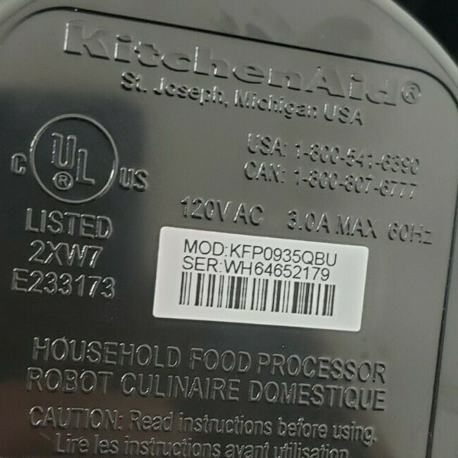 KitchenAid KFP0935Q 9-Cup Food Processor Twilight Blue Purple Motor/Base Only
