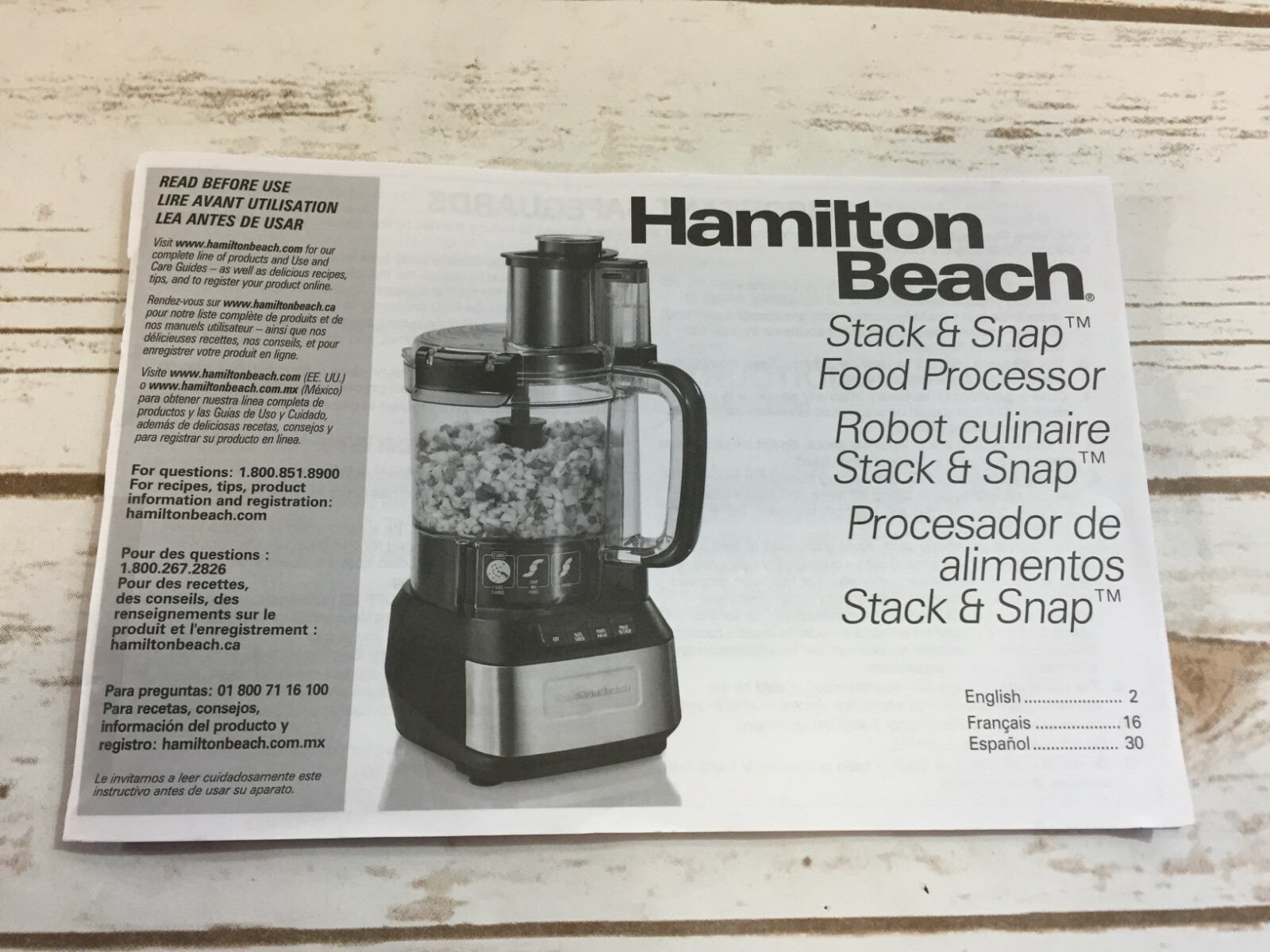 Hamilton Beach Stack & Snap 70727 FP37 Instructions & Recipes