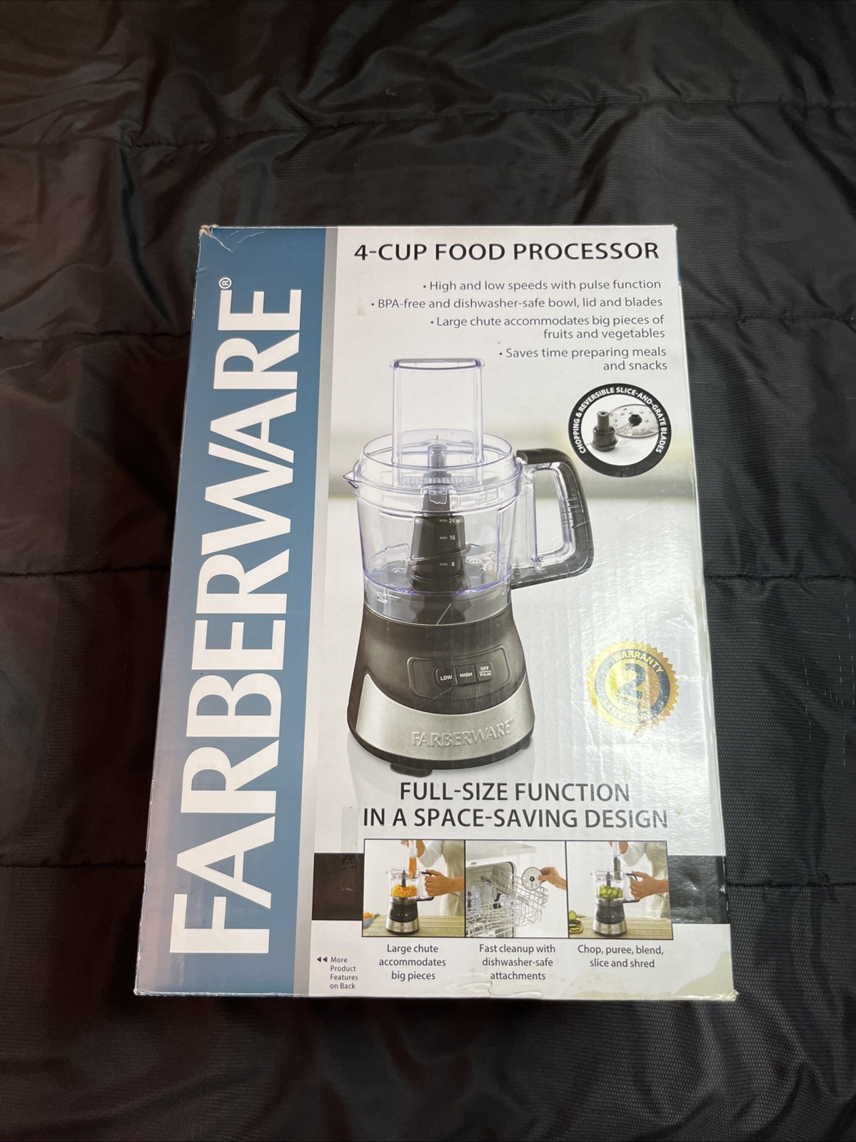Farberware Mini Food Processor 4-Cup Black&Stainless Steel Tested