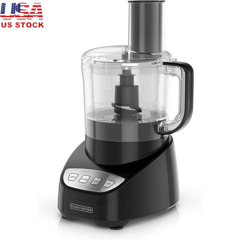 Food Processor Chopper 8 Cup 450W Stainless Steel Blades Slice Mince Grind New