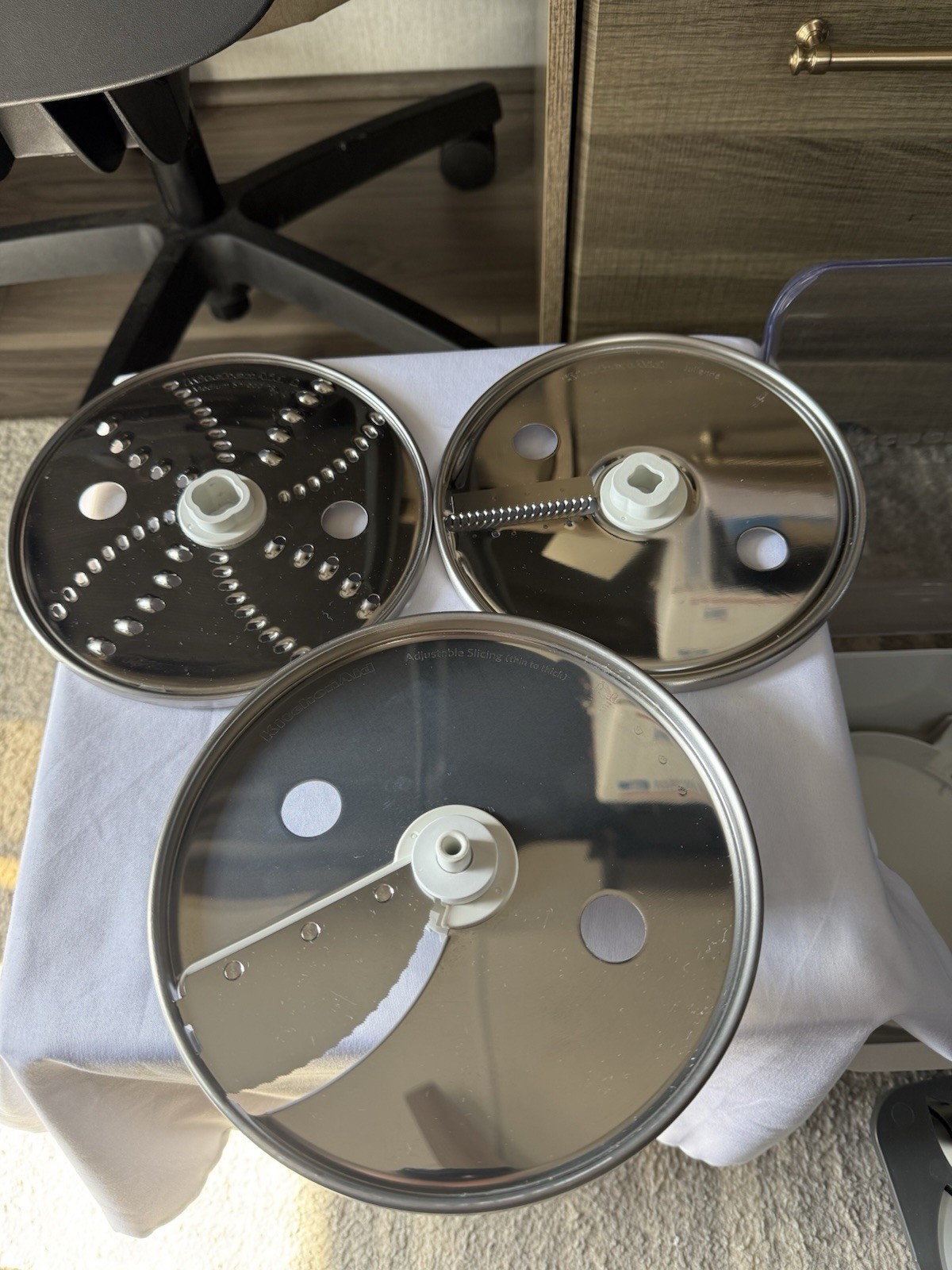 KitchenAid KSM2FPA Food Processor Attachments Blades Replacement w/ Storage Case