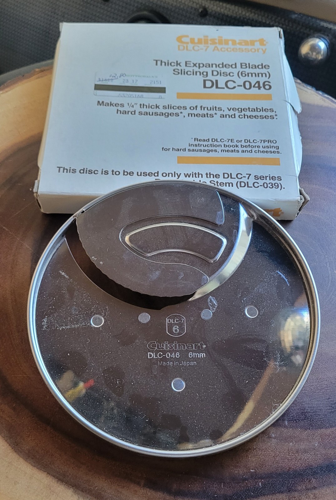 Cuisinart DLC-046 Thick Slicing Disc 6mm Compatible with DLC-7 Food Processor