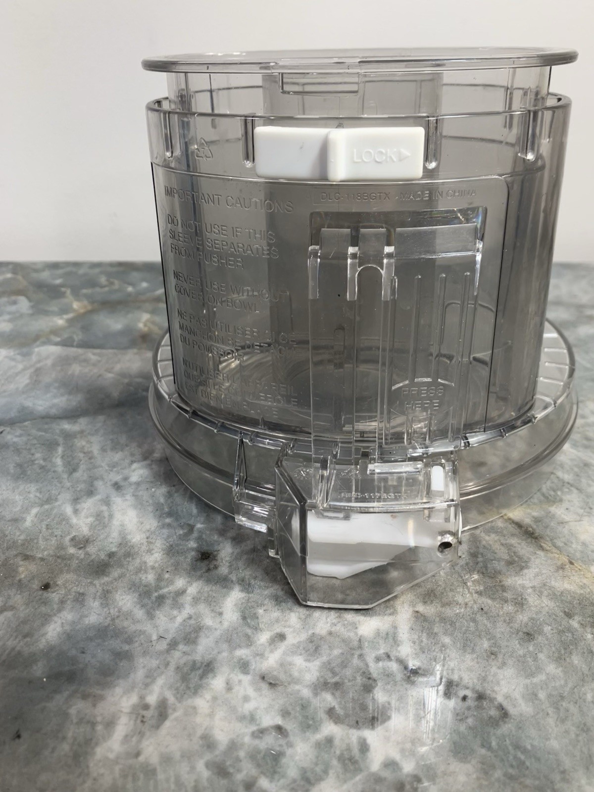 Cuisinart DLC-10 Food Processor Replacement Lid Cover Sleeve DLC-117BGTX