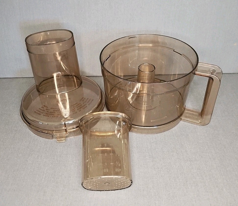 Regal La Machine 1 V813 LM1 Food Processor Lid, Pusher and Work Bowl Amber