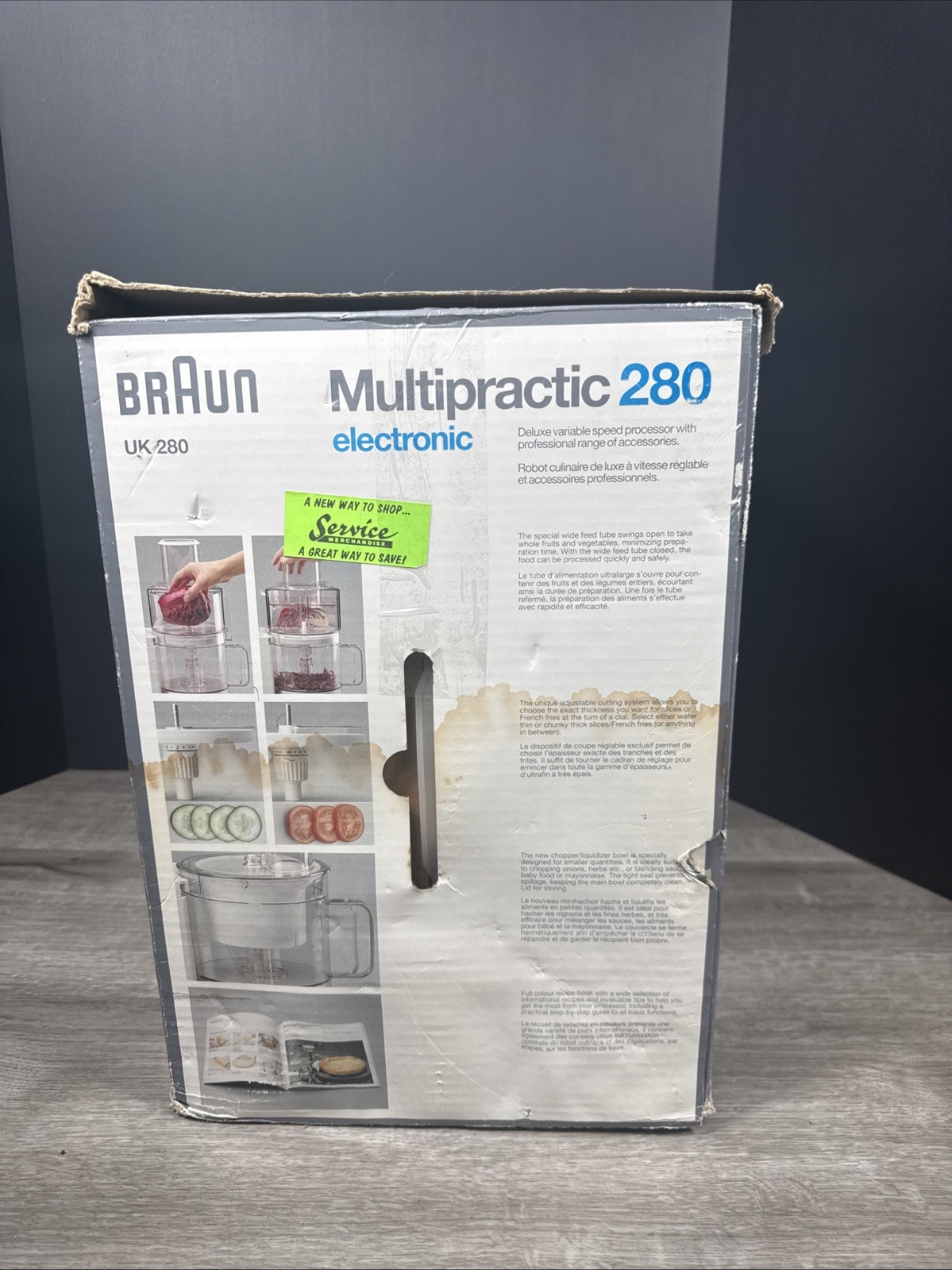 Braun Multipractic Food Processor Type 4262 Germany w/Accessories And Box Tested