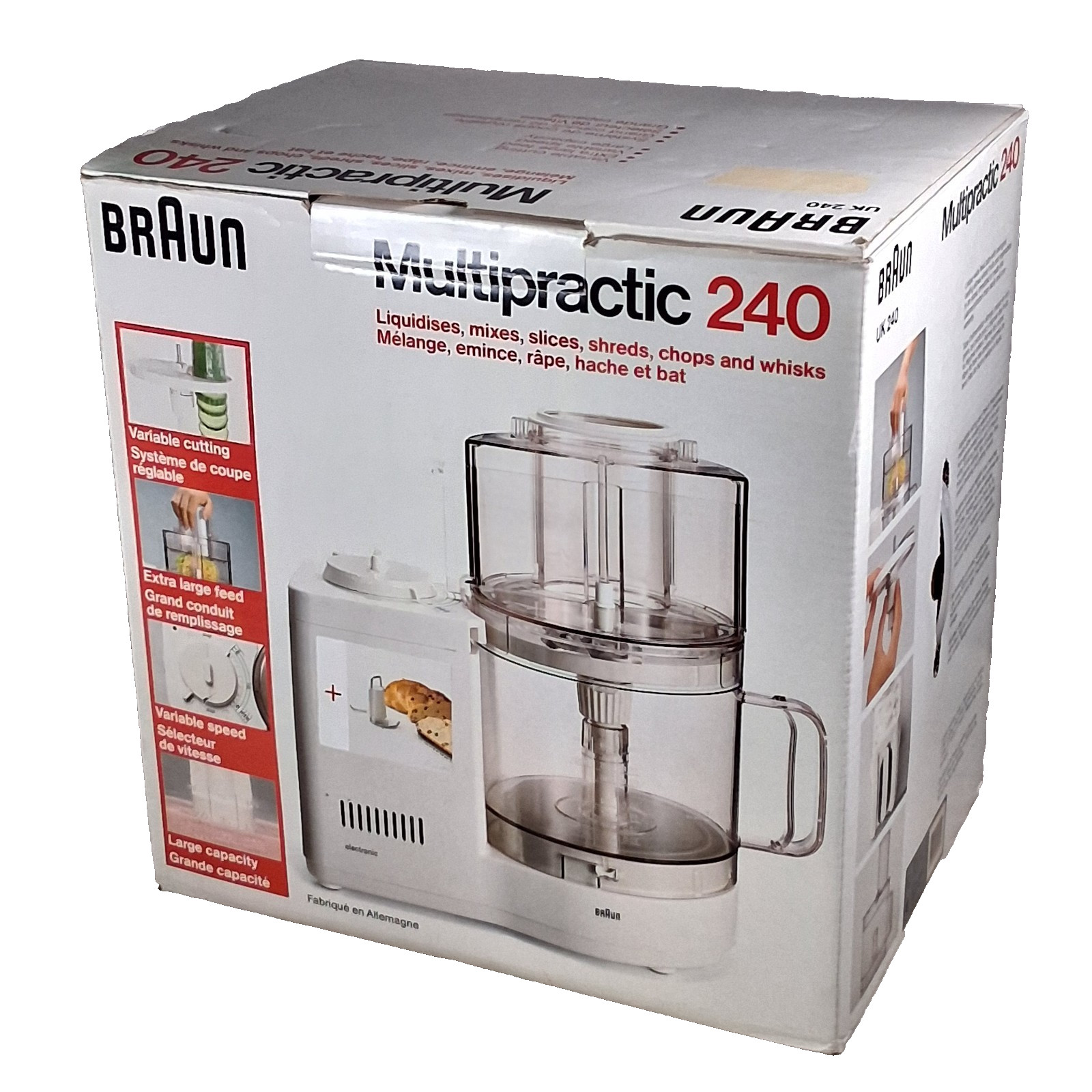 Braun Multipratic Food Processor 4262 UK 240 Complete w/ Attachments Germany Vtg