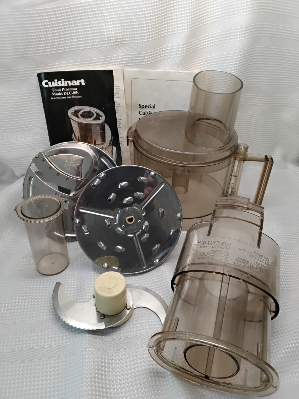 Cuisinart Accessories and Booklet for DLC-10 (AMBER) Food Processor – Vintage