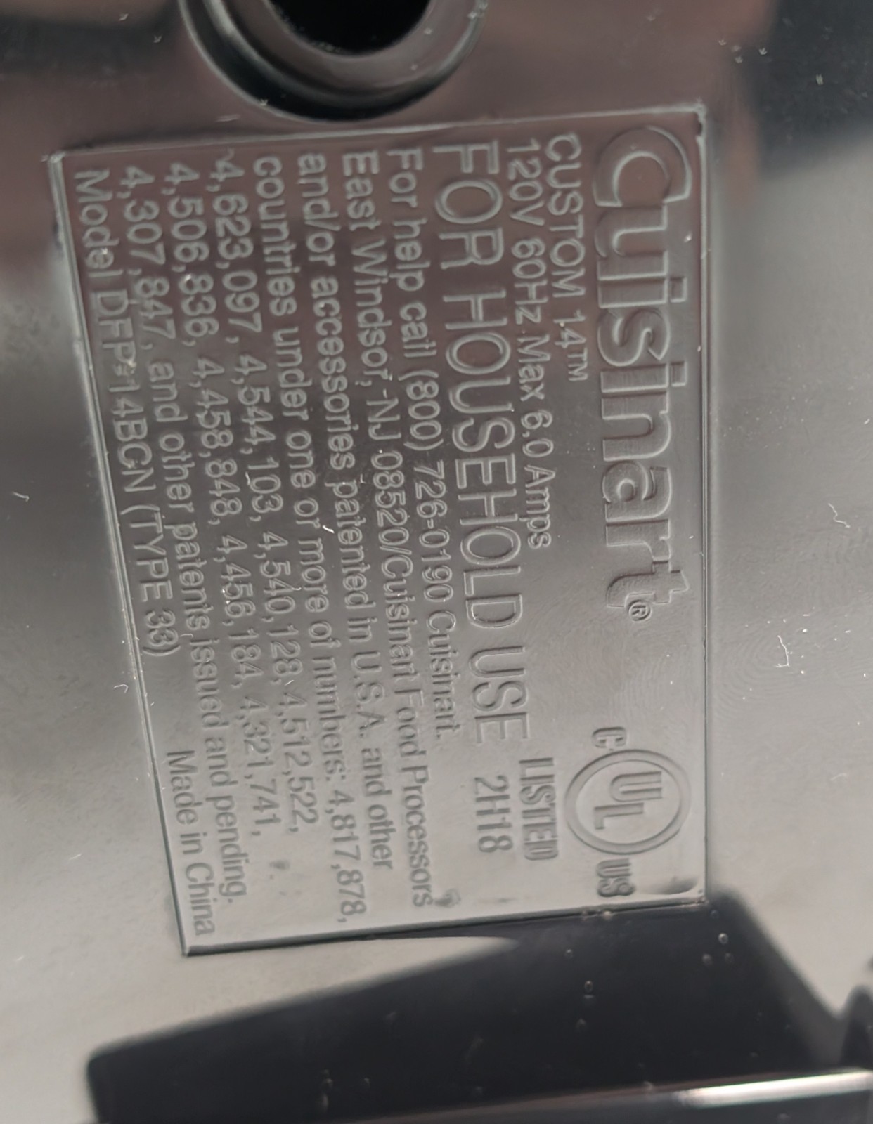 Cuisinart Custom 14 Cup Food Processor DFP-14BCN Motor Base Only w/ Manual