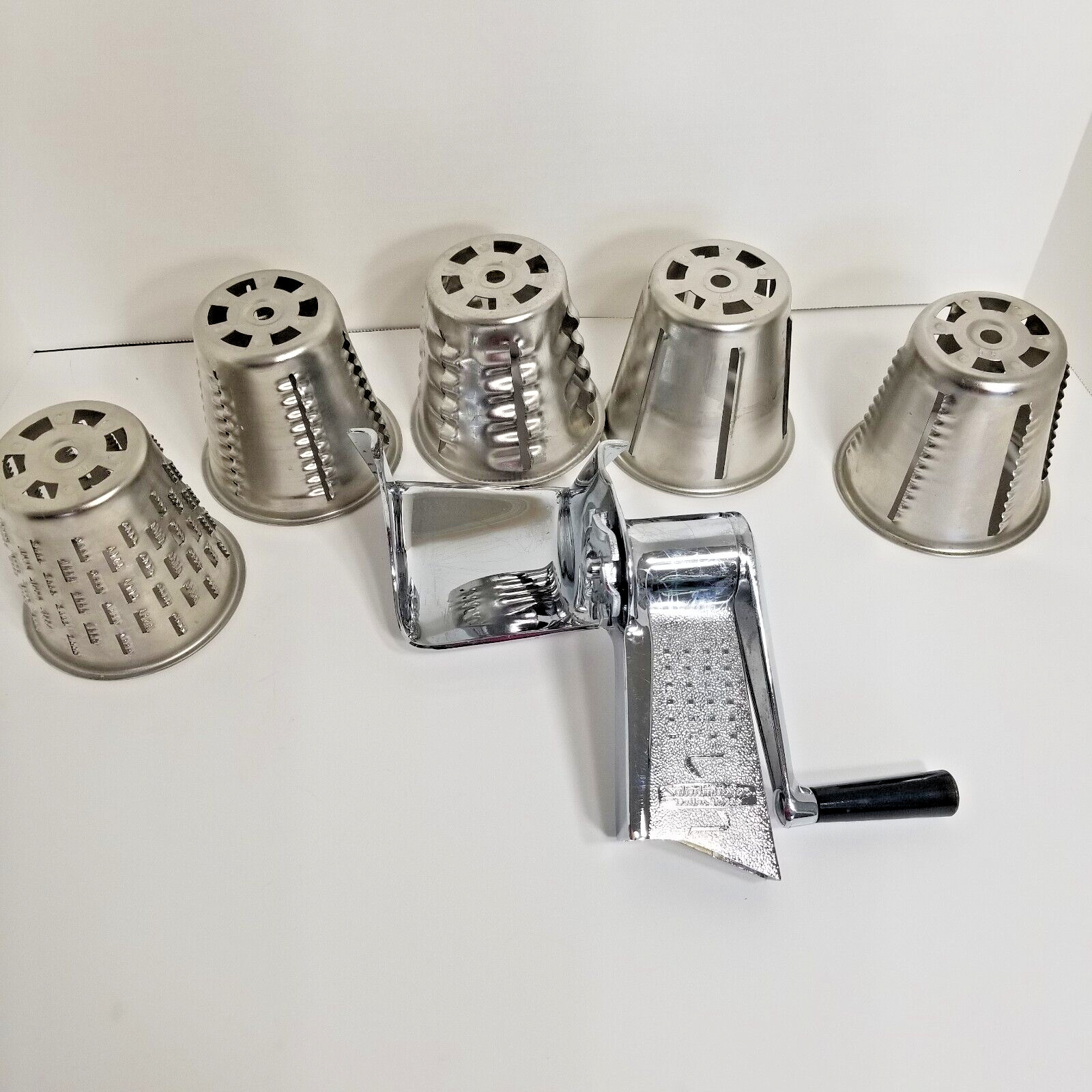 Saladmaster Five Star Food Processor w/ 5 Blade Cones NO FINGER GUARD OR BASE