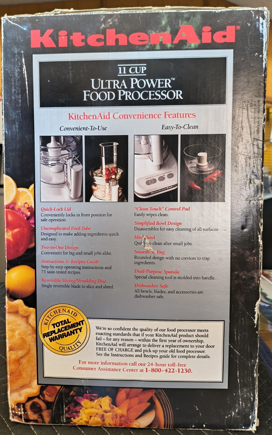 KitchenAid Ultra Power Food Processor 11 Cup KFP-600 W/Attachments Case-IT WORKS
