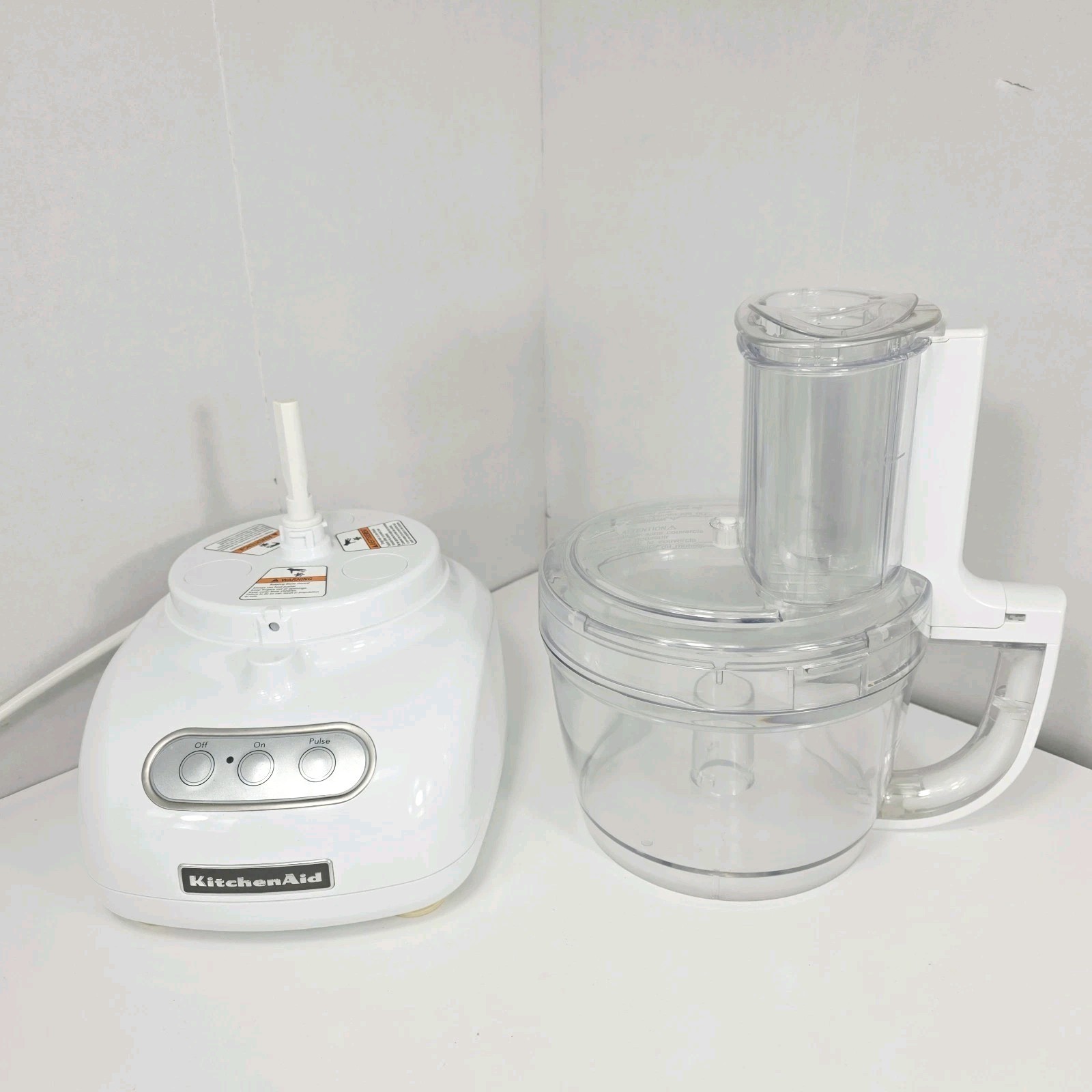 KitchenAid 12 Cup Food Processor White W/ Accessories & 4-Cup Bowl KFP760WH3
