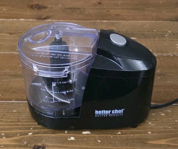 Better Chef 1.5-Cup Mini Food Processor | Stainless-Steel Blade | Pulse Switch