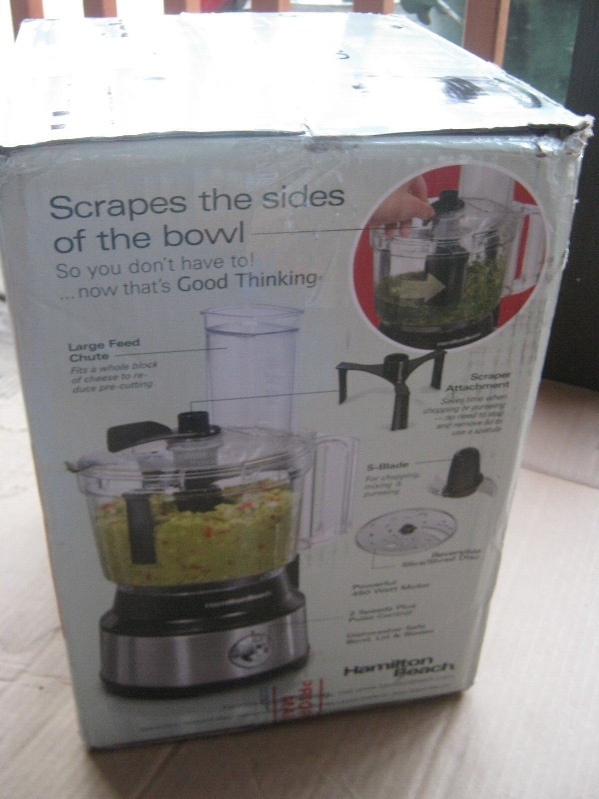 Hamilton Beach Bowl Scraper 10 Cup Food Processor Black 70730 New Damaged Box