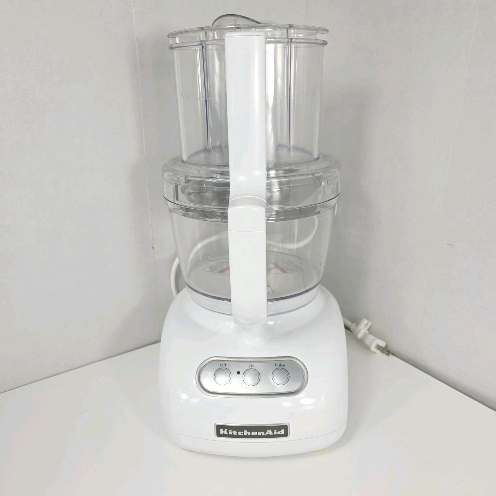KitchenAid 12 Cup Food Processor White W/ Accessories & 4-Cup Bowl KFP760WH3