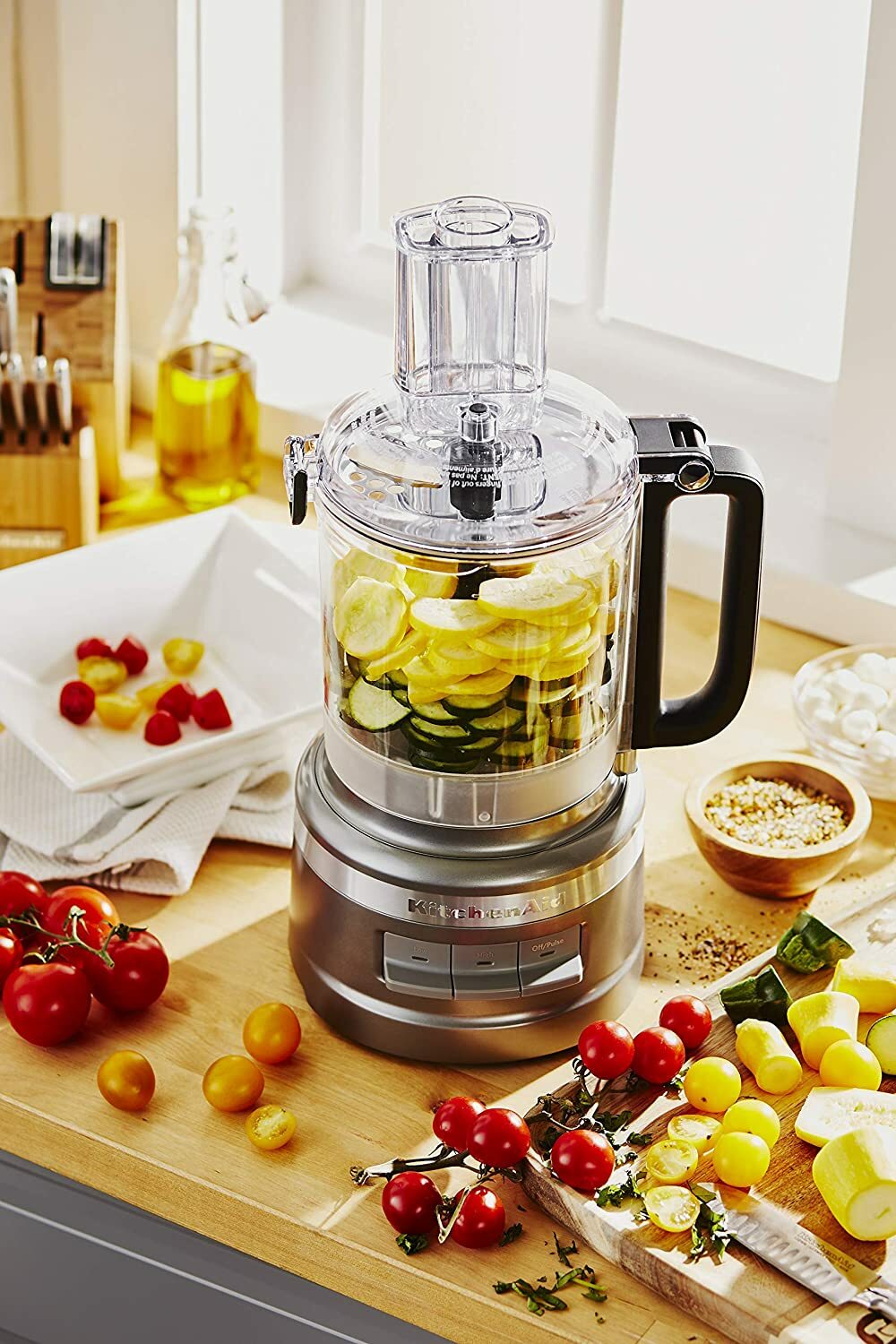 KitchenAid RKFP0919CU 9 Cup Food Processor, Contour Silver (Used)