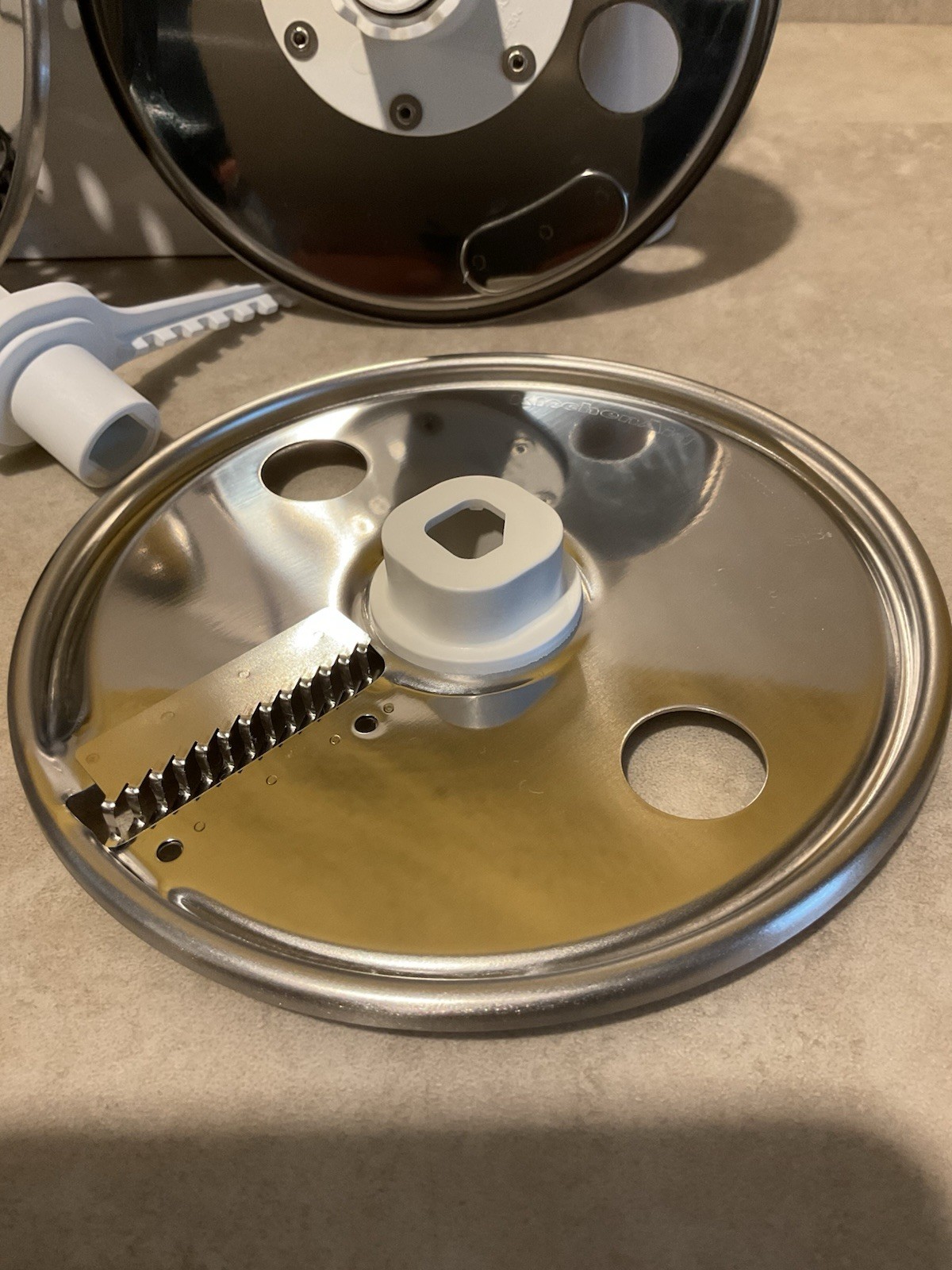 KitchenAid Stand Mixer Food Processor Attachment w/Storage Case & Blades- READ