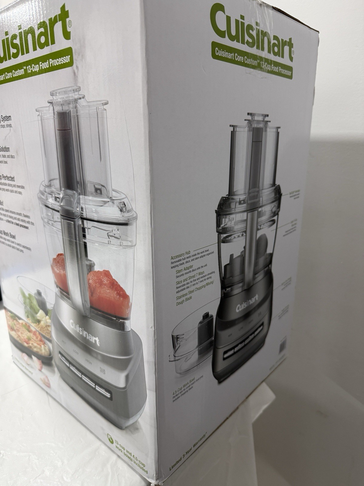 Cuisinart Core Custom 13-Cup Food Processor Silver w/ 4.5-Cup Bowl Storage