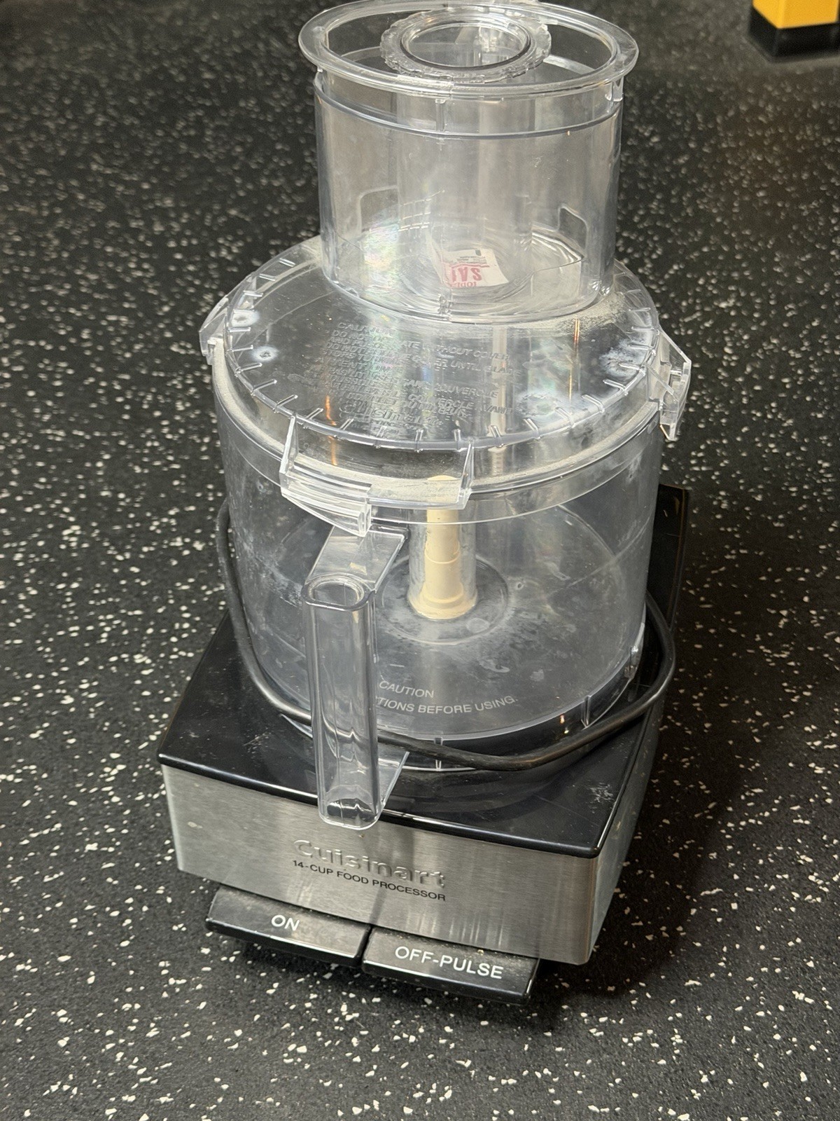 Cuisinart Custom 14 Cup Food Processor DFP-14 BCN Silver & Black—No Blade—Works