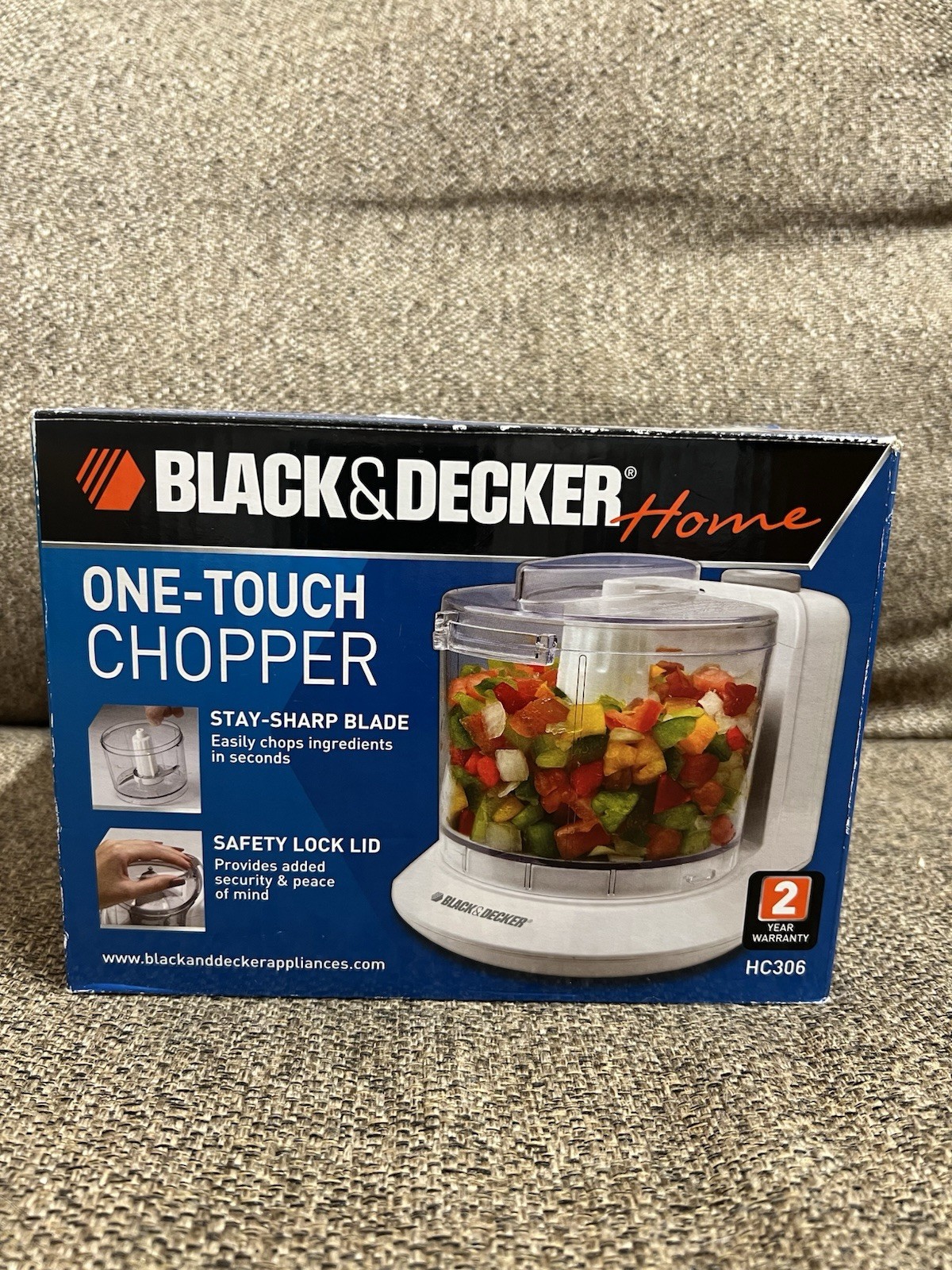 BLACK & DECKER Home ONE-TOUCH FOOD CHOPPER HC306 NEW OPEN BOX NEVER USED