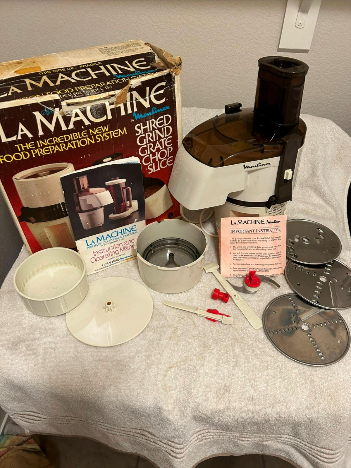 LaMACHINE FOOD PREPARATION SYSTEM MODEL 354 MADE IN FRANCE ***READ****