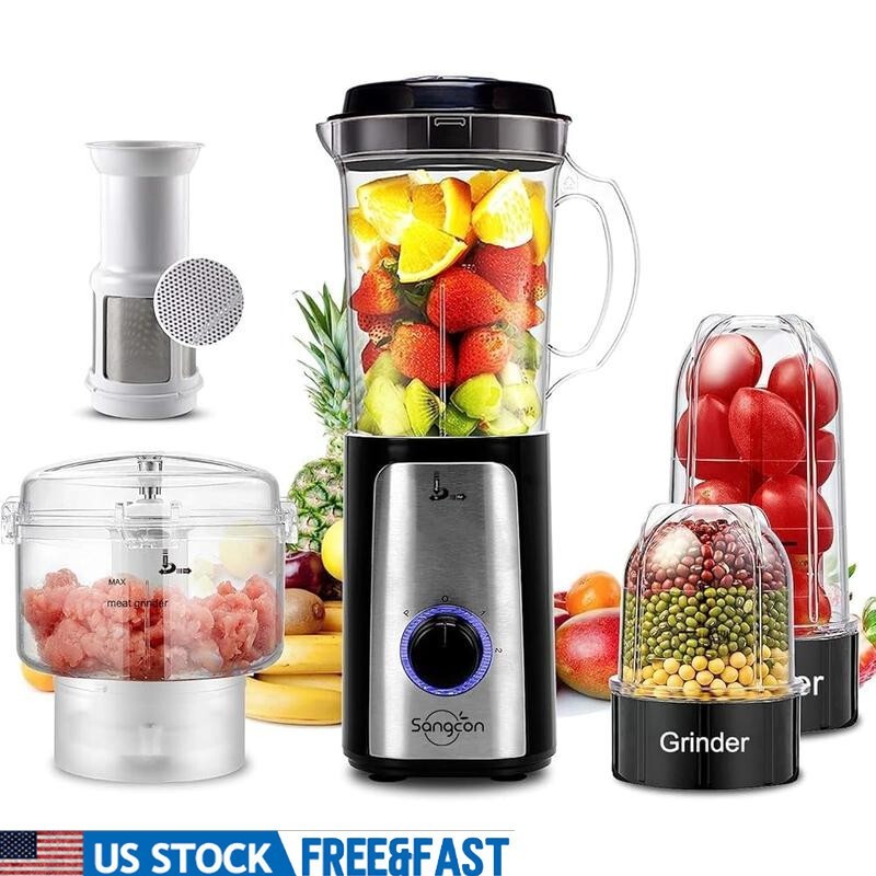 5 in 1 Electric Blender Food Processor Meat Vegetable Chopper Smoothie Maker New