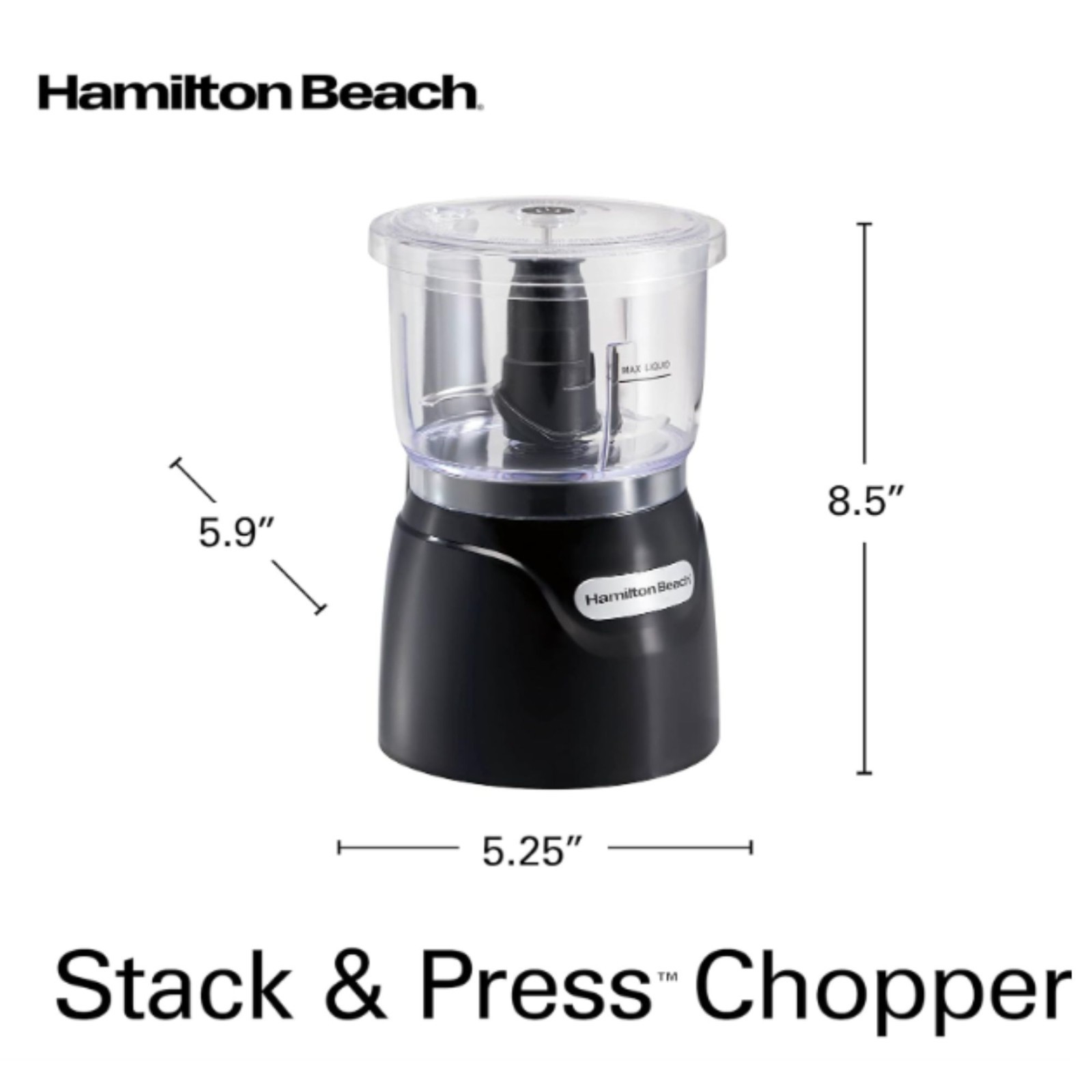 Hamilton Beach Electric Vegetable Chopper & Mini Food Processor 3-Cup 350 Watts