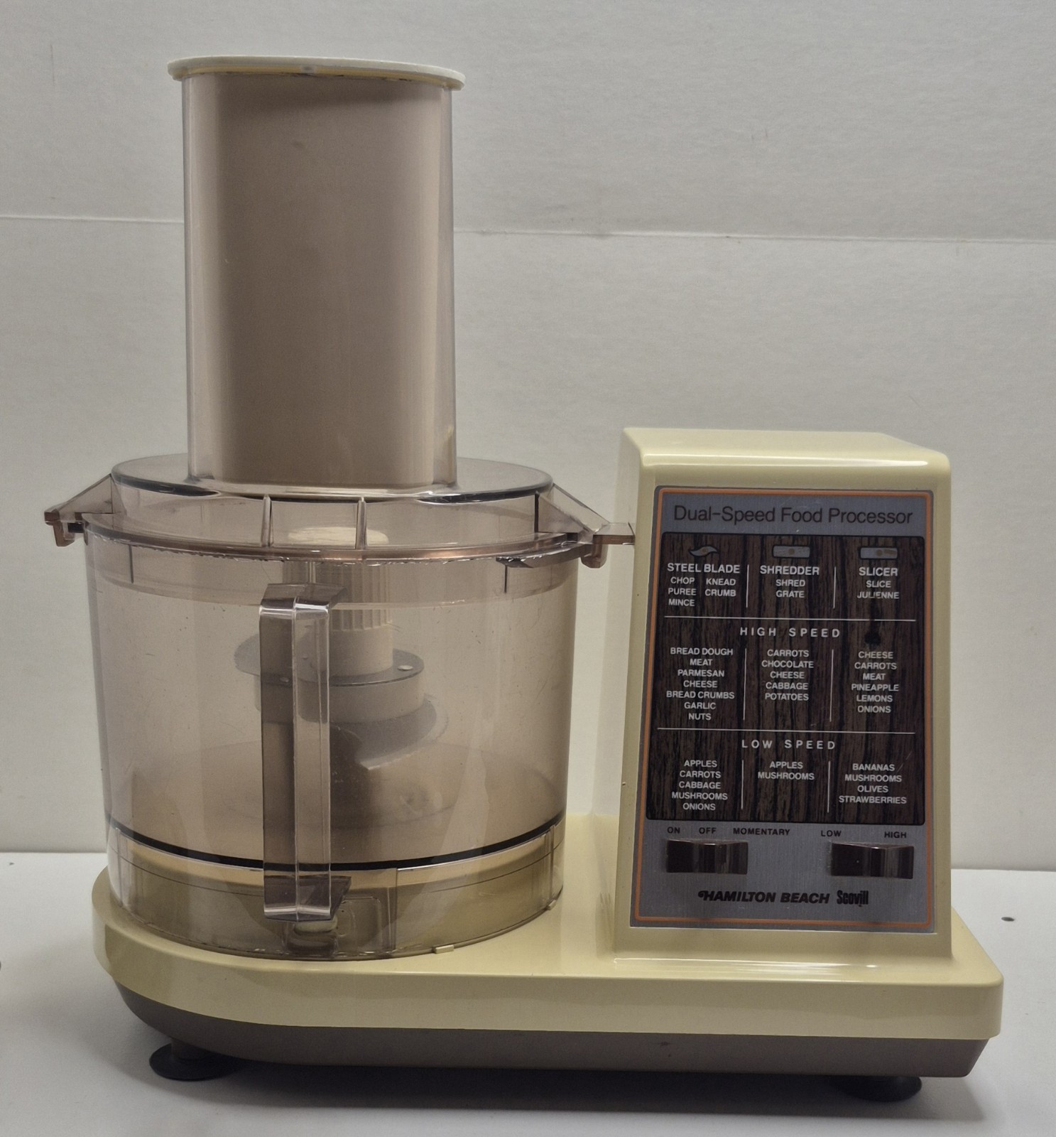 Vintage Hamilton Beach Scovill Dual Speed Food Processor Model 702-3 TESTED