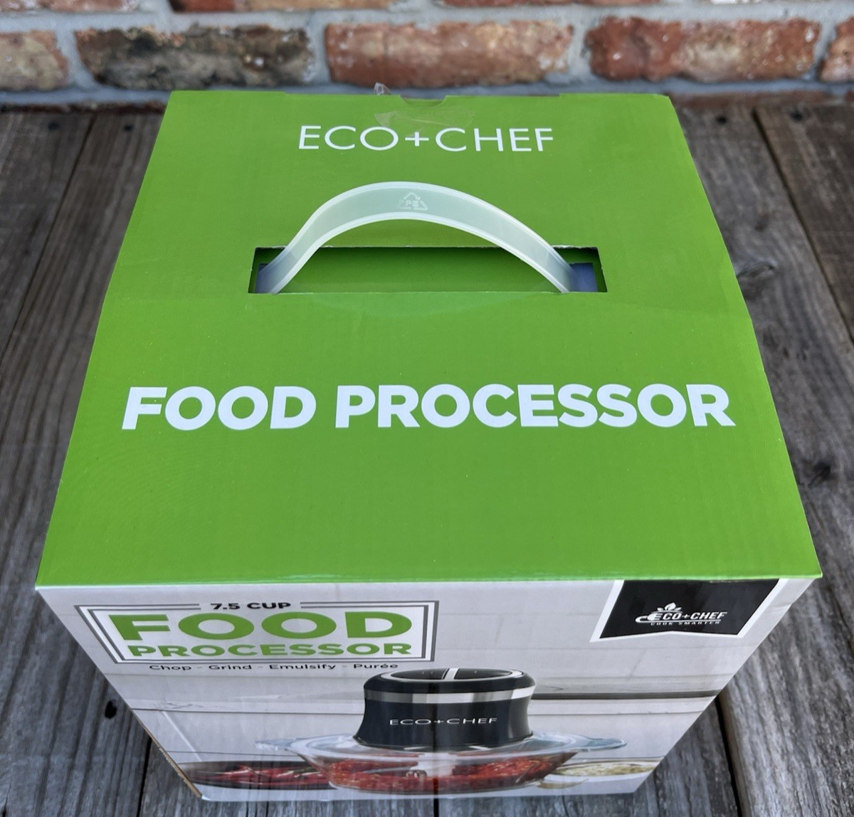 ECO + CHEF 7.5 CUP GLASS BOWL FOOD PROCESSOR Grind Chop Emulsify Purée NEW
