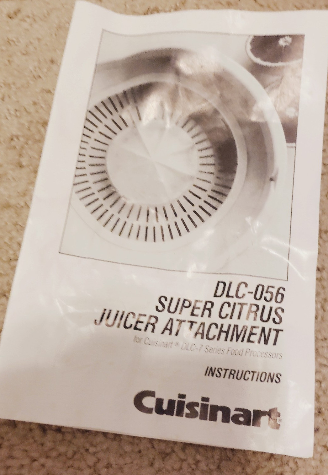 NEW UNUSED Cuisinart DLC-056 Super Citrus Juicer Attachment DLC-7 Series