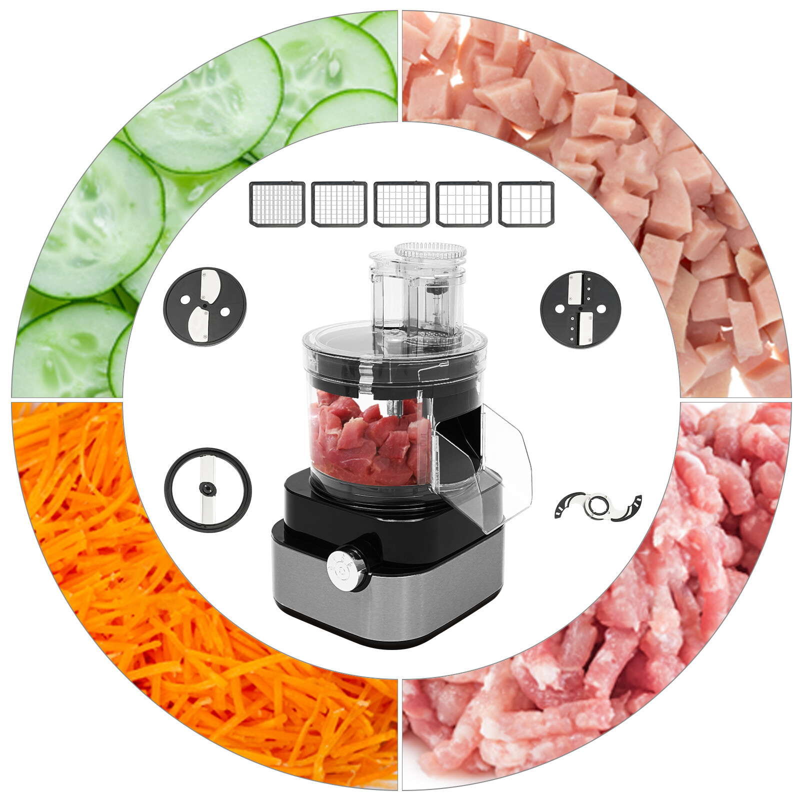 110V Electric Food Processor Vegetable Chopper Grinder Machine Commercial Home