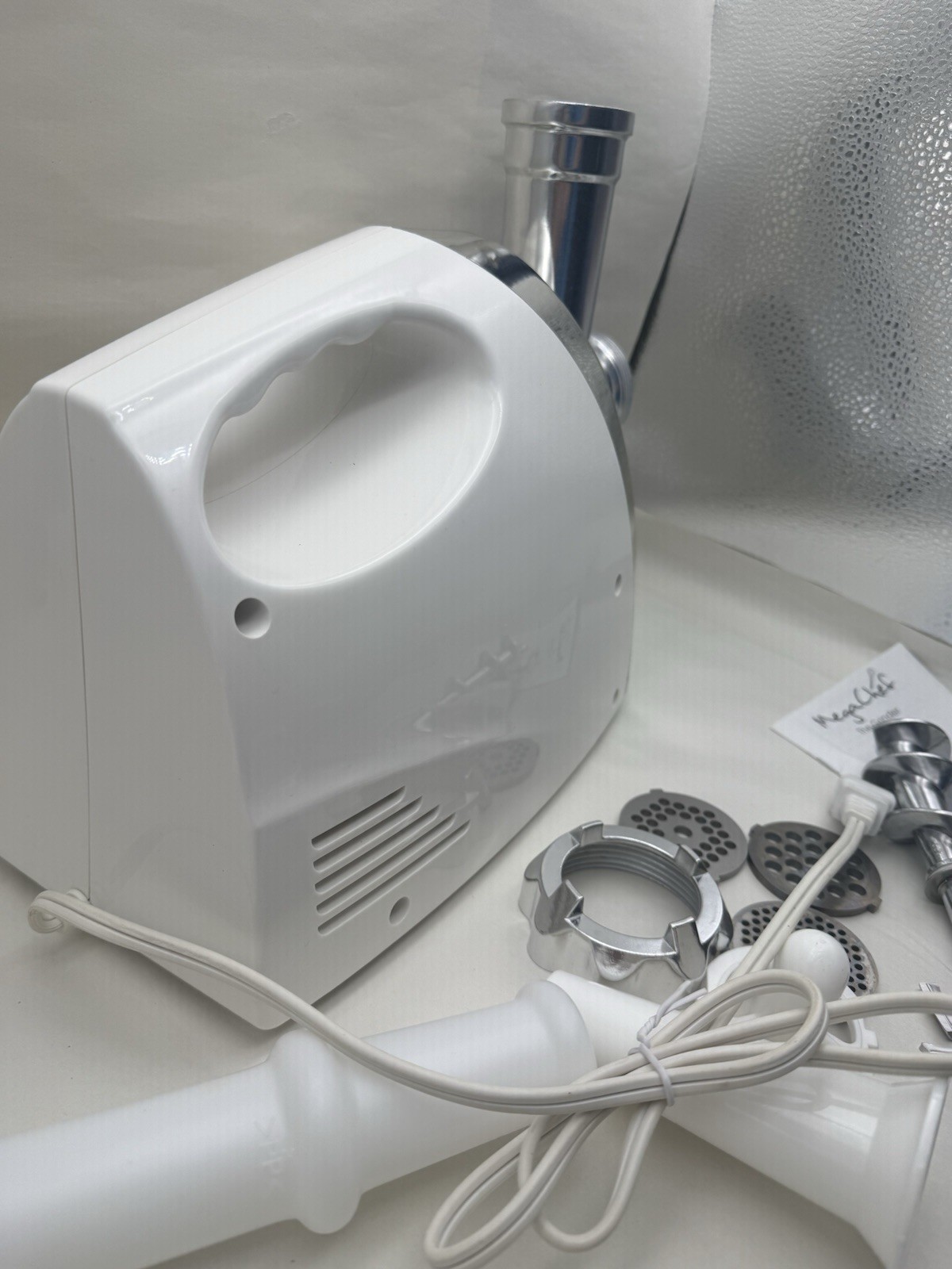 Mega Chef MG650 1200 Watt 110V Powerful Automatic Meat Grinder Stainless *READ