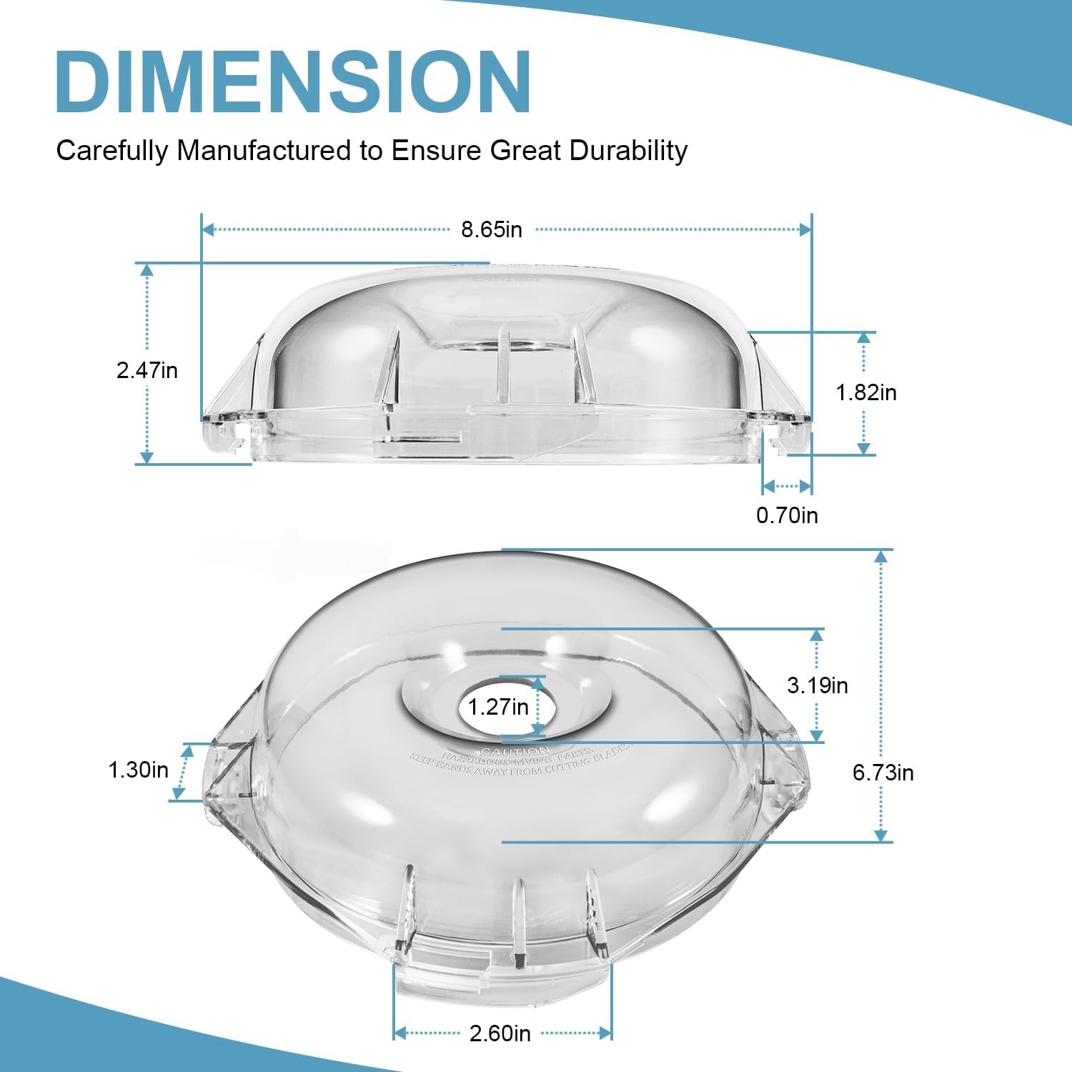106458S Cutter Bowl Lid for Robot Coupe R100B, R100BCLR, R101B, R2, R2B, R2U R2N