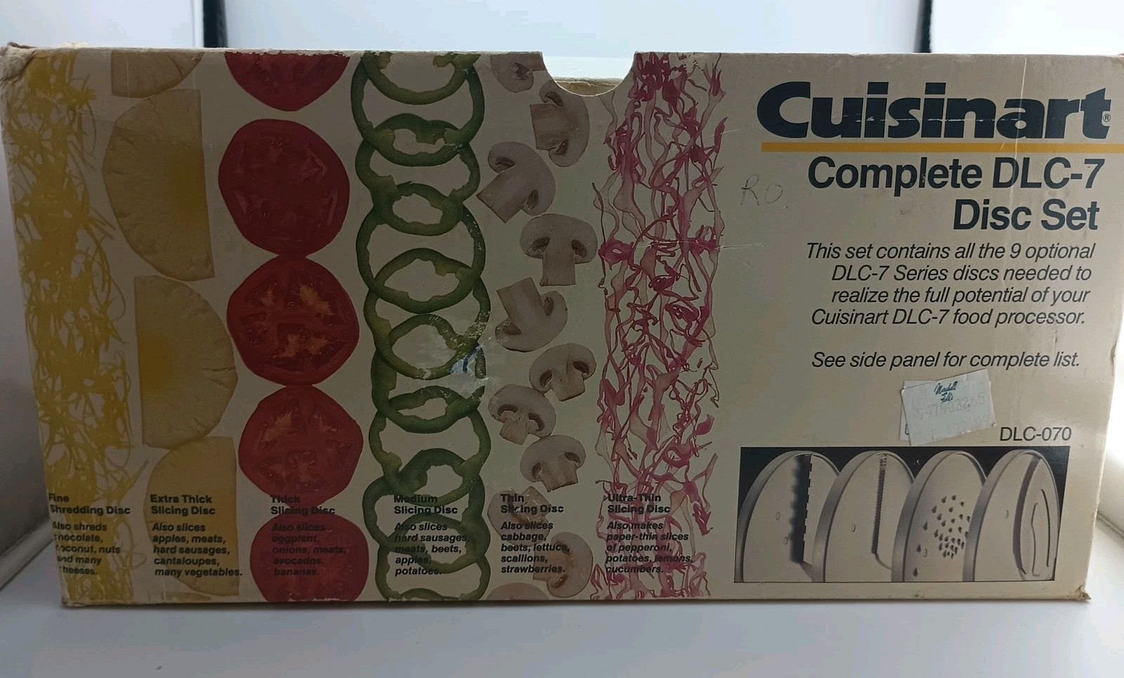 Vintage Cuisinart DLC-7 Complete 9 Disc Set DLC-070 Made In Japan Ships Free