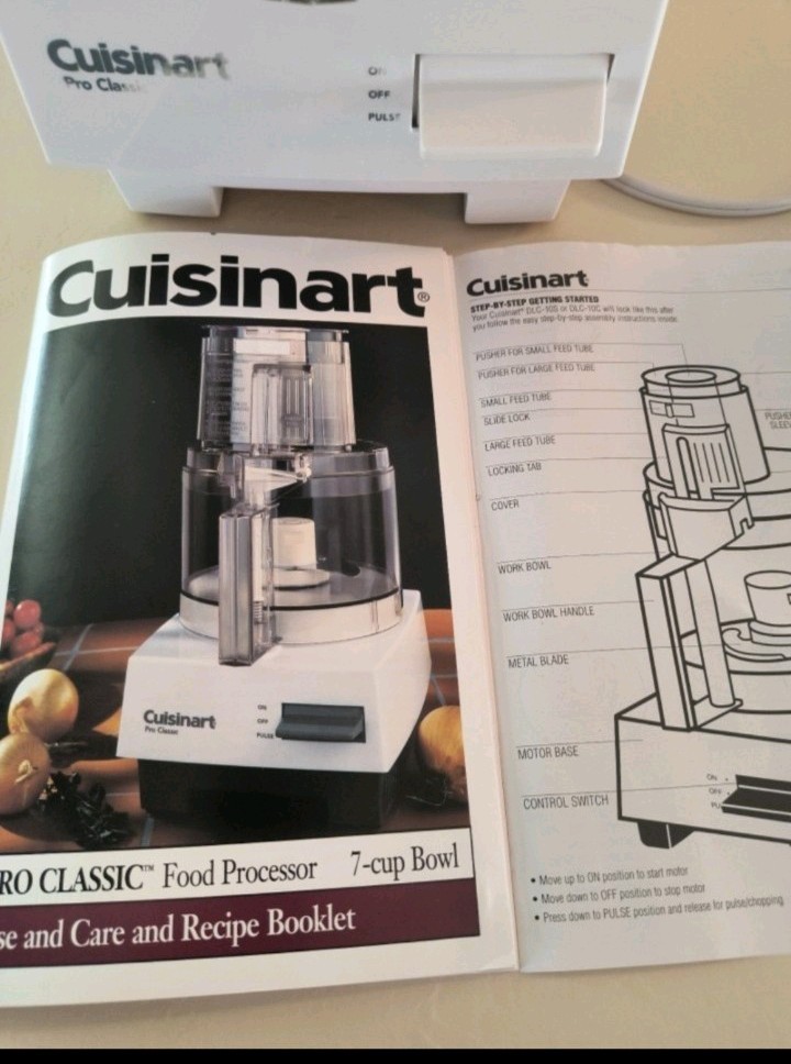 Cuisinart Pro Classic 7-Cup Food Processor White, Blades, Dishwasher-Safe
