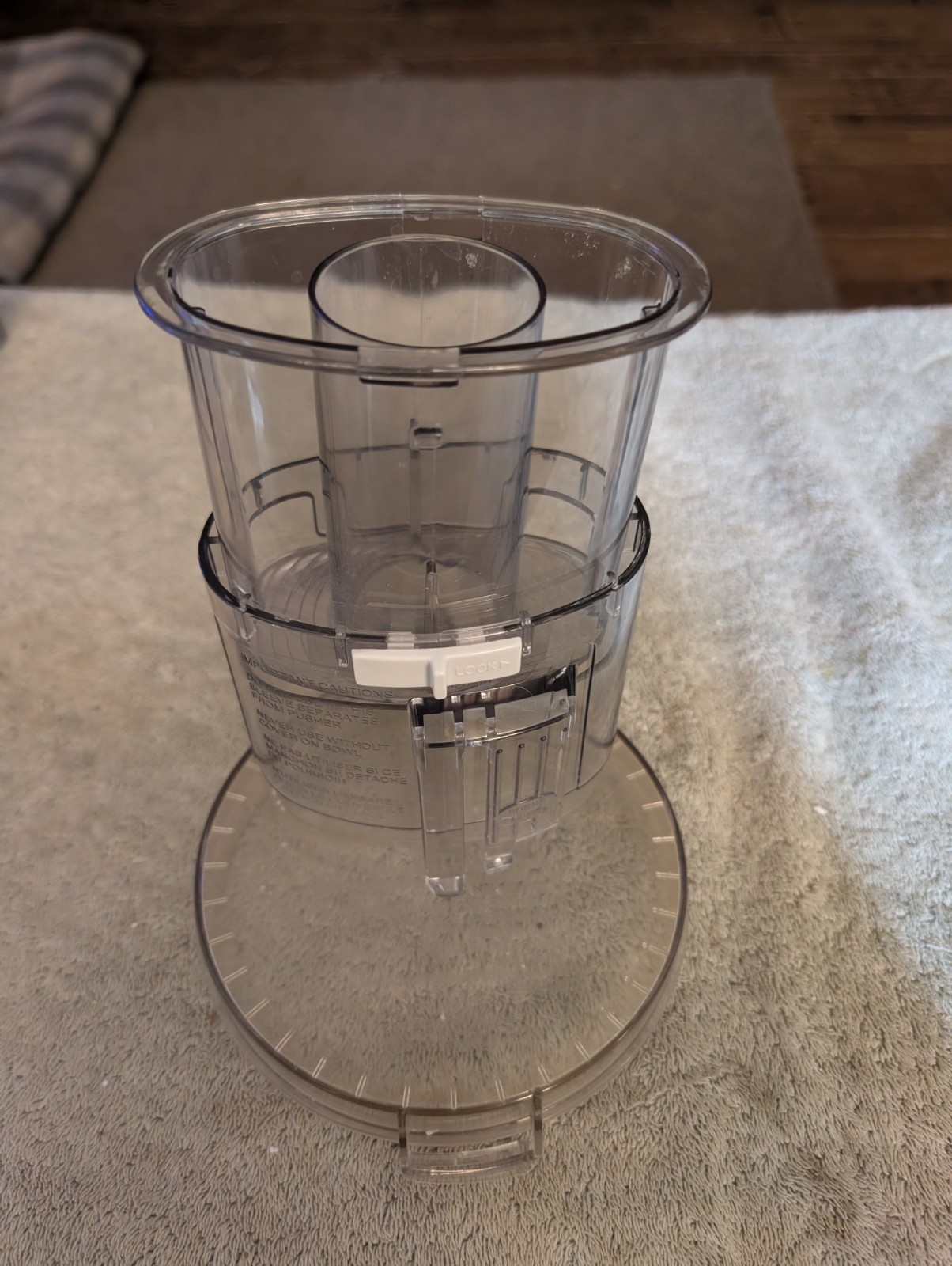 Cuisinart Pro Classic DLC-10S 7 Cup Food Processor Lid Chute No Pushet