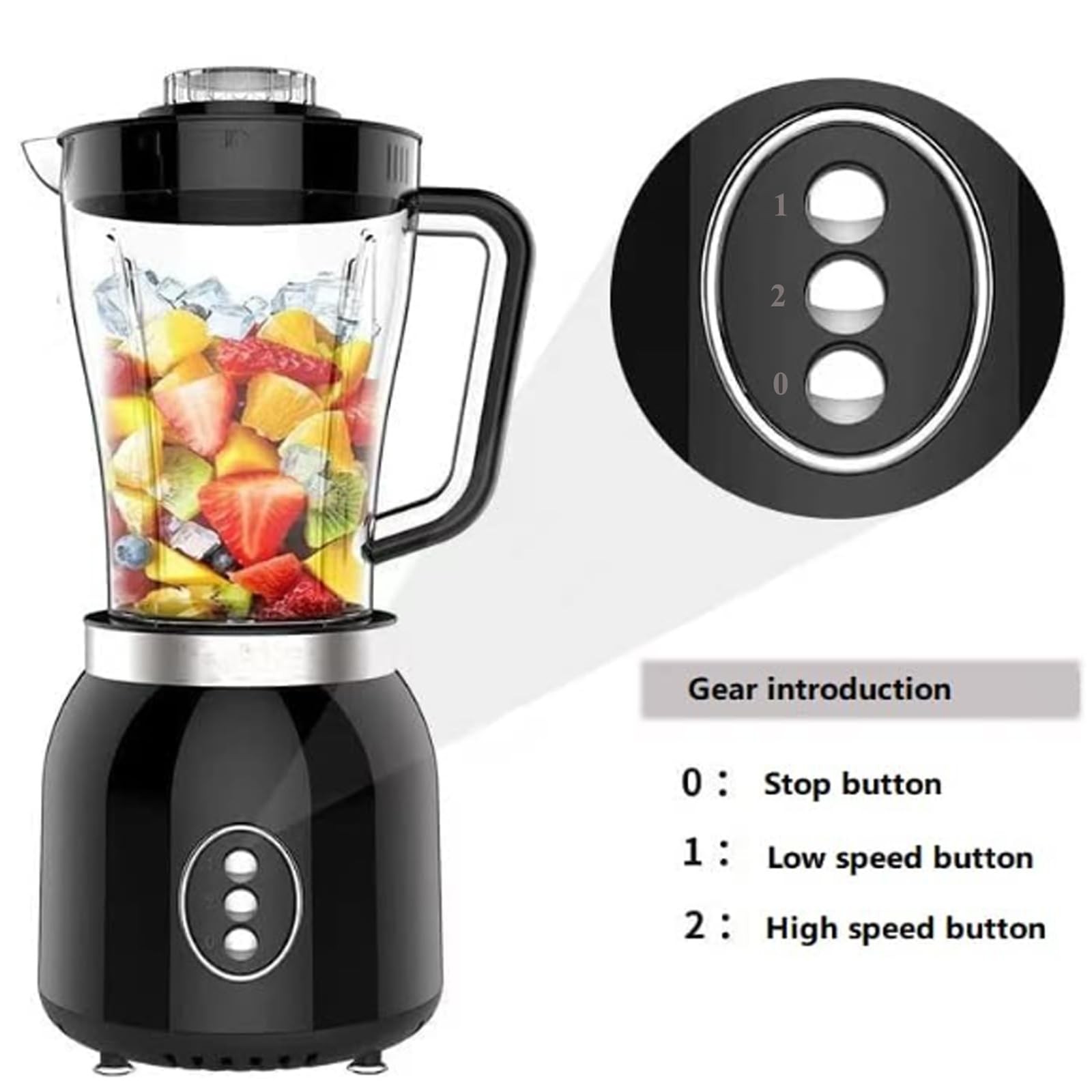 Grinder Blender and Food Processor for Kitchen, 4 Functions for Shakes and Sm…