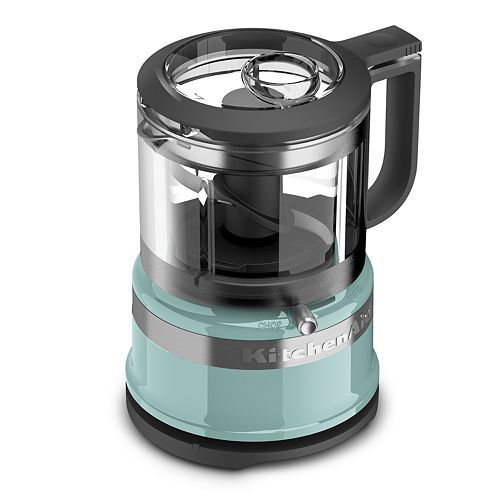 New KitchenAid 3.5 Cup Mini Food Processor Chopper Aqua Sky KFC3516AQ