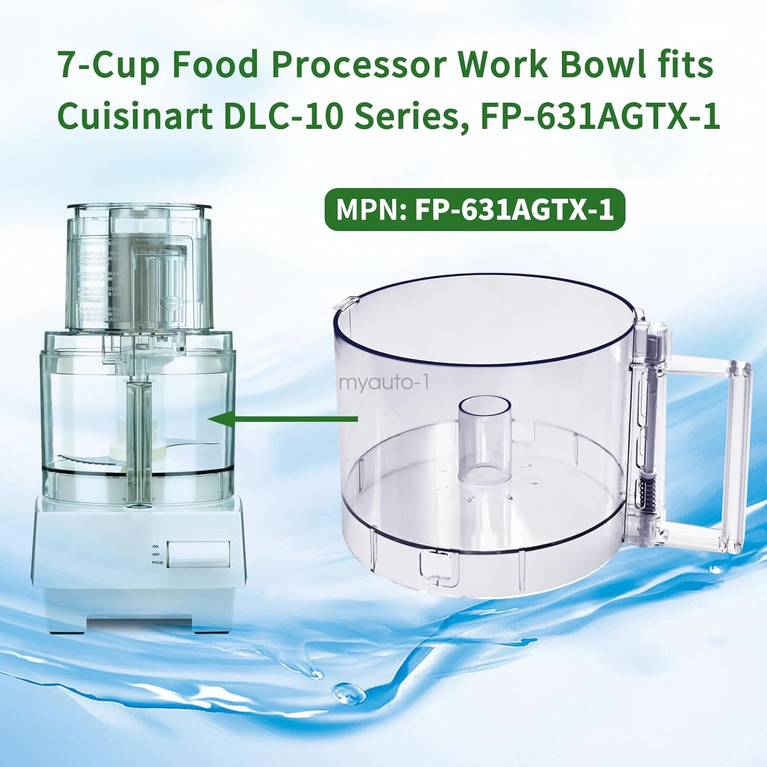 Fits Cuisinart DLC-10 Series 7-Cup Food Processor Work Bowl,FP-631AGTX-1