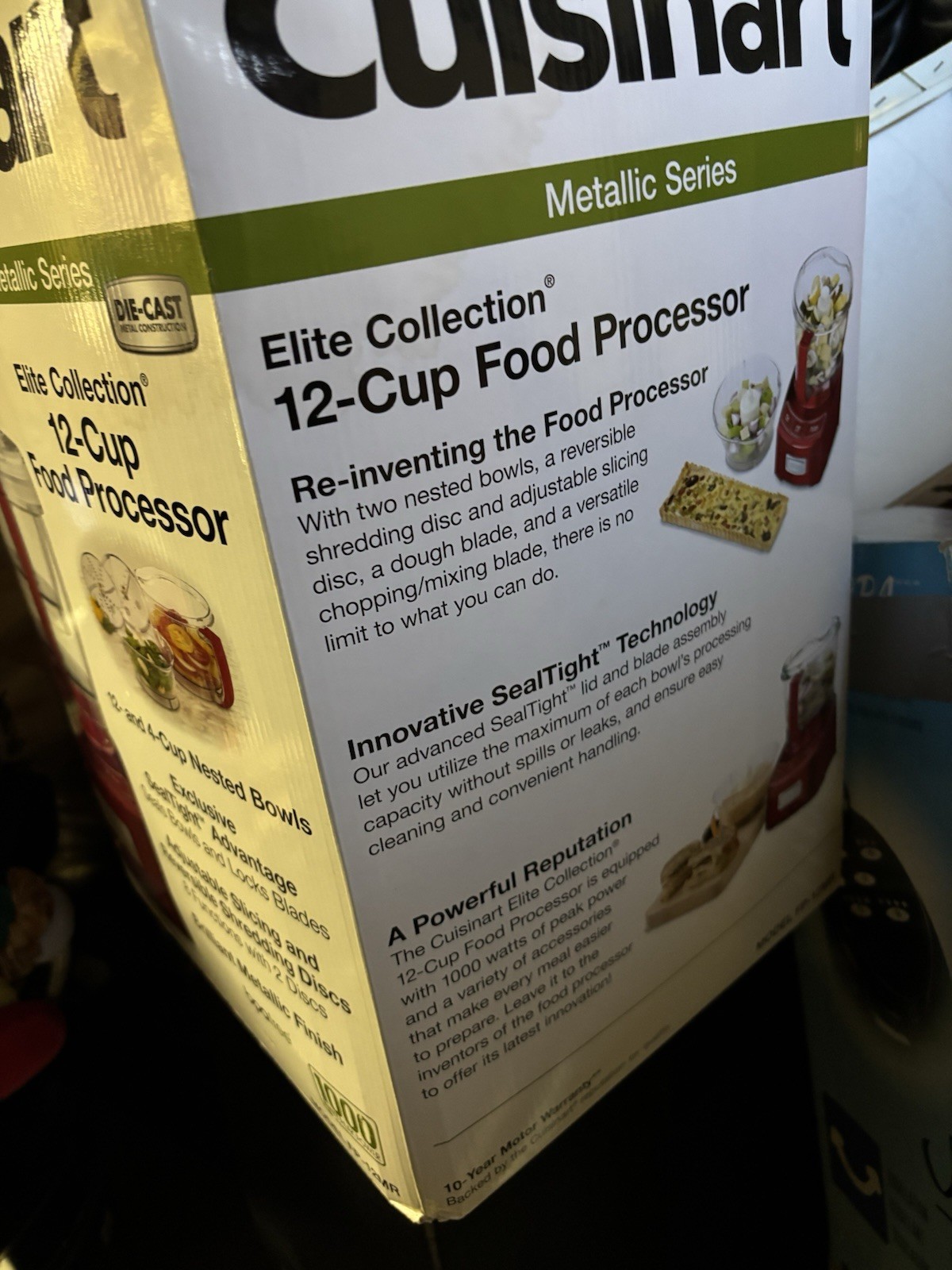 Cuisinart FP-12MR Elite Collection Metallic Seri 12-Cup Food Processor, Die Cast